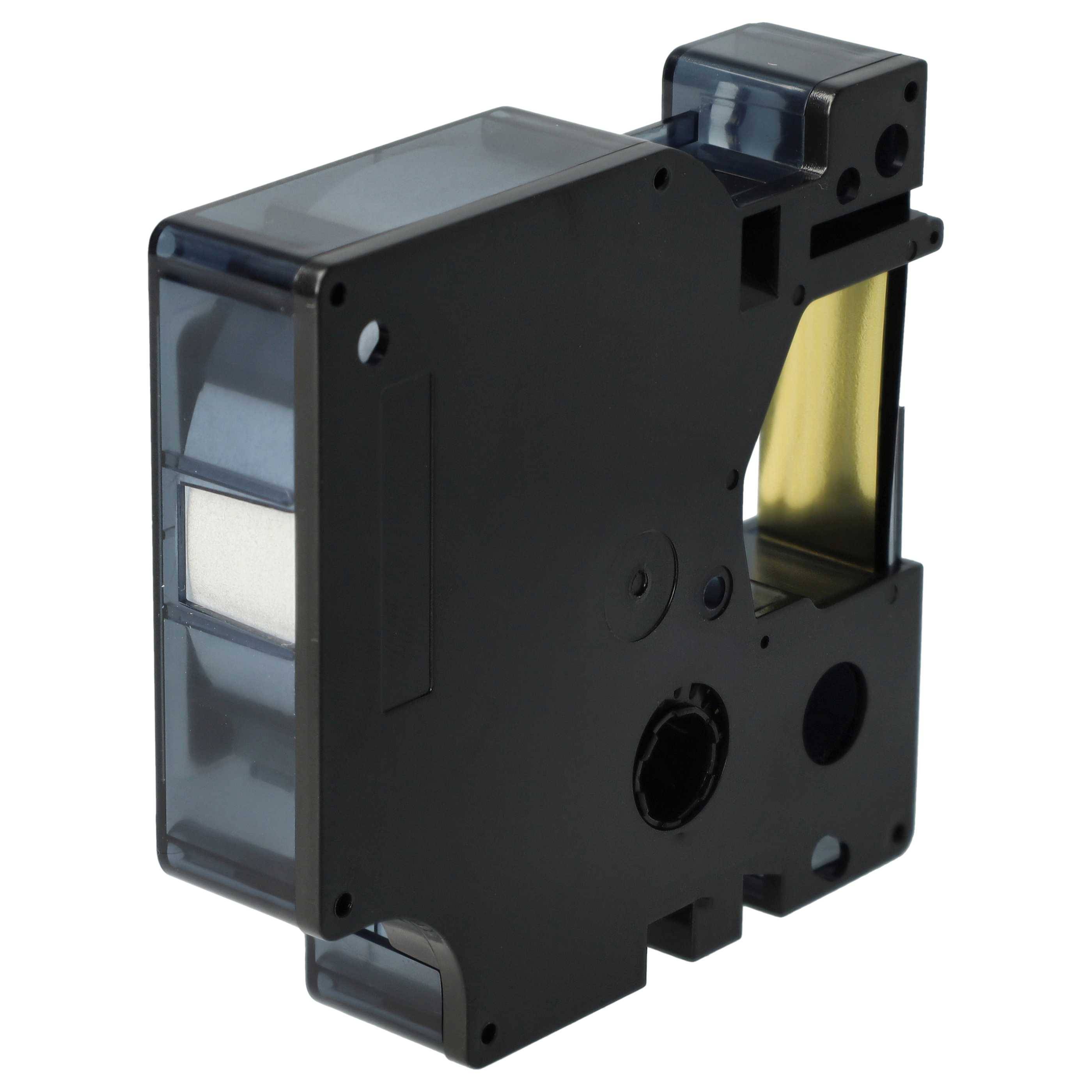 vhbw Schriftband-Kassette kompatibel mit Dymo LabelManager 420P, 400, 450, 300, 350, 280, 360D, 350D Etiketten-Drucker 7m x 12mm Gold auf Schwarz