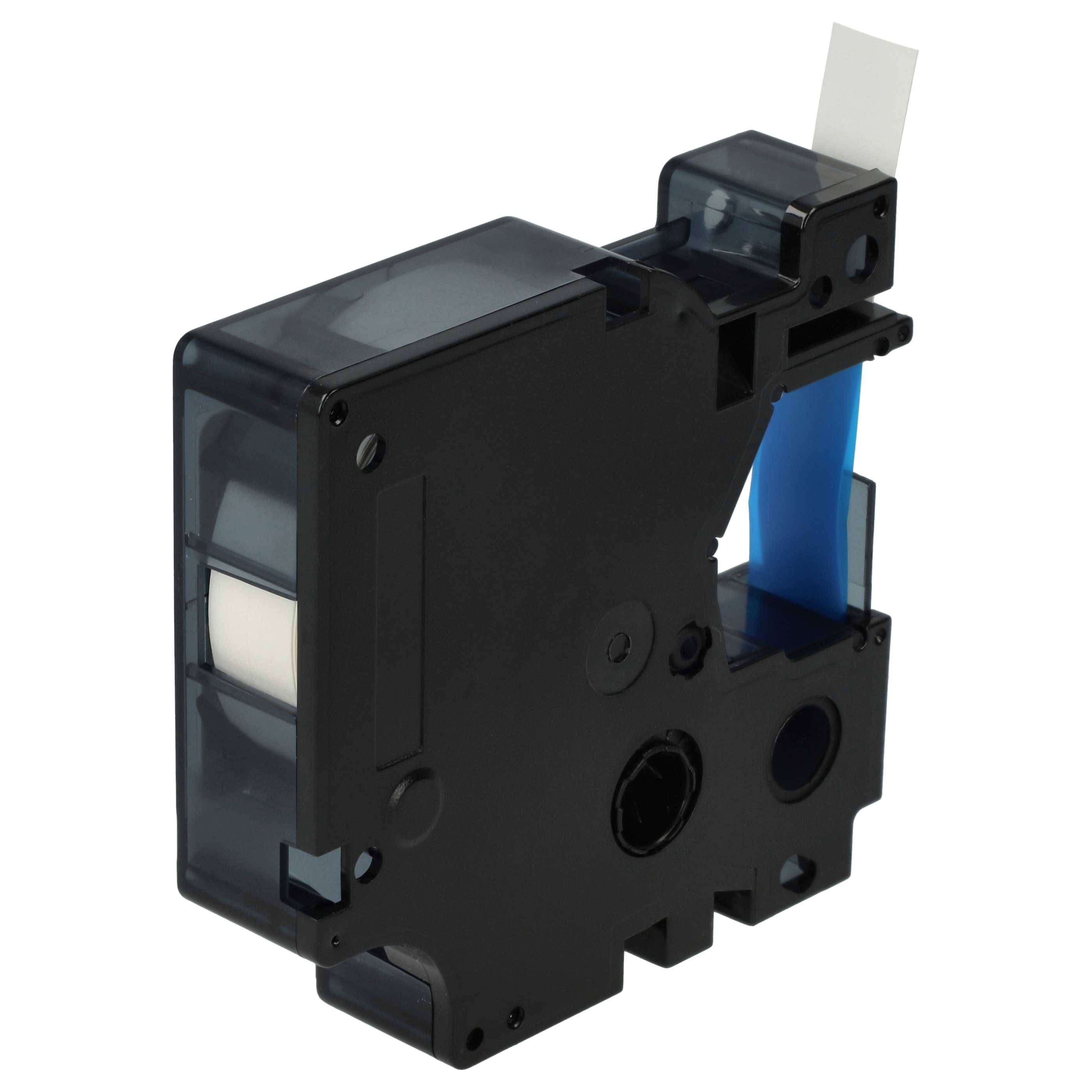 vhbw Schriftband-Kassette kompatibel mit Dymo LabelManager 420P, 400, 450D, 450, 500, 300, 350, 360D, 350D Etiketten-Drucker 7m x 9mm Blau auf Weiß