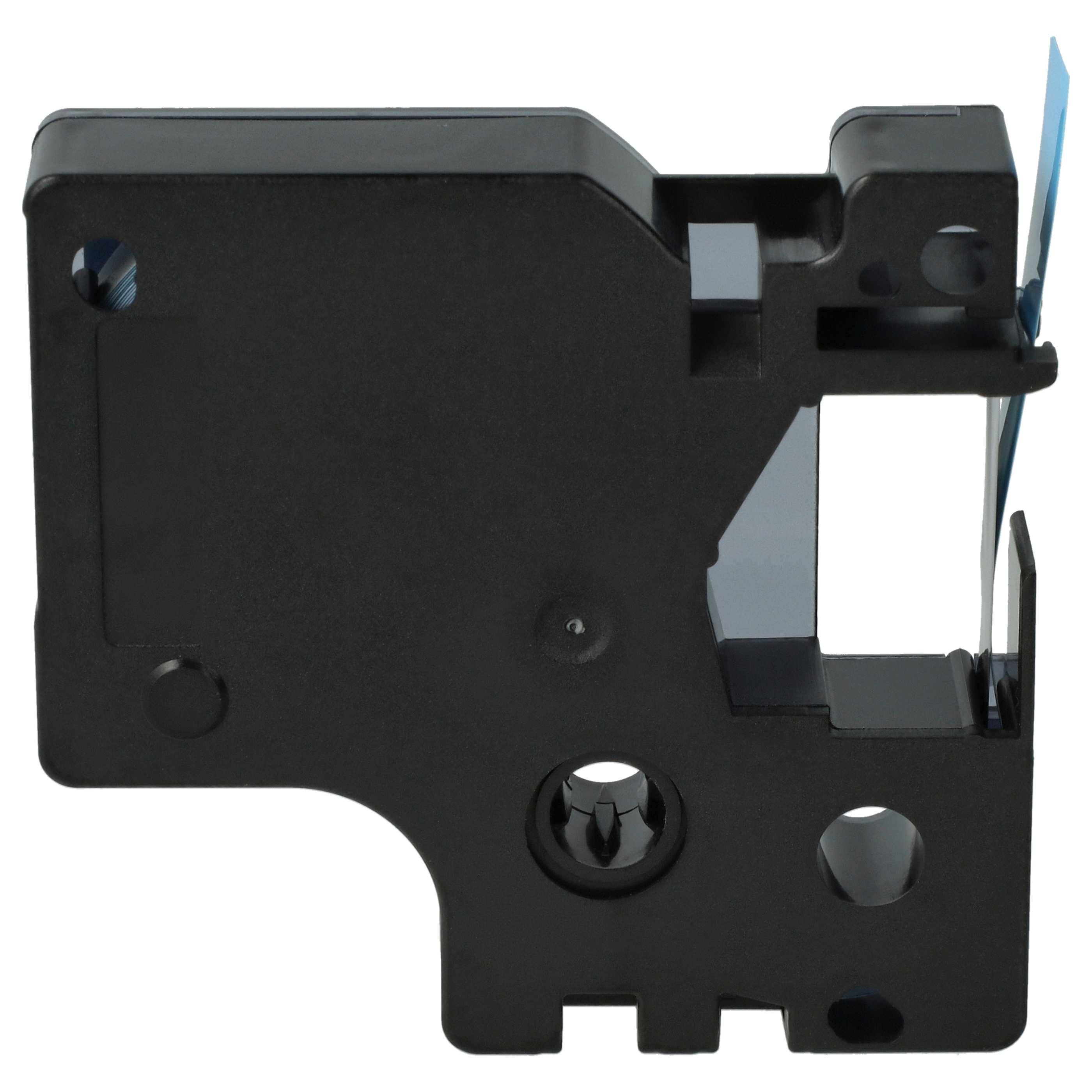 vhbw Schriftband-Kassette kompatibel mit Dymo LabelMaker PC2 | PC Etiketten-Drucker 7m x 9mm Schwarz auf Blau