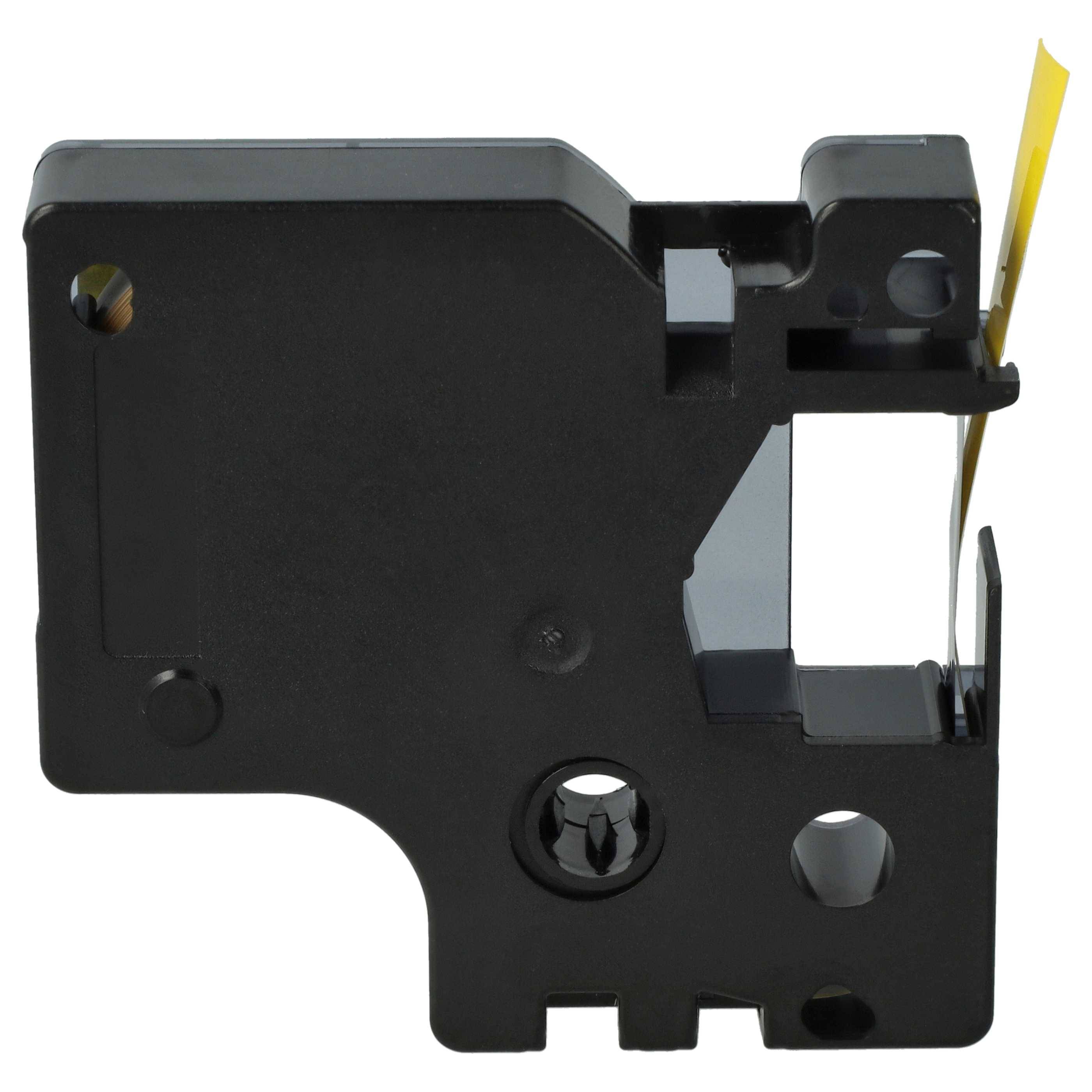 vhbw Schriftband-Kassette kompatibel mit Dymo LabelManager 450D, 500TS, 500, PC II Etiketten-Drucker 7m x 9mm Schwarz auf Gelb
