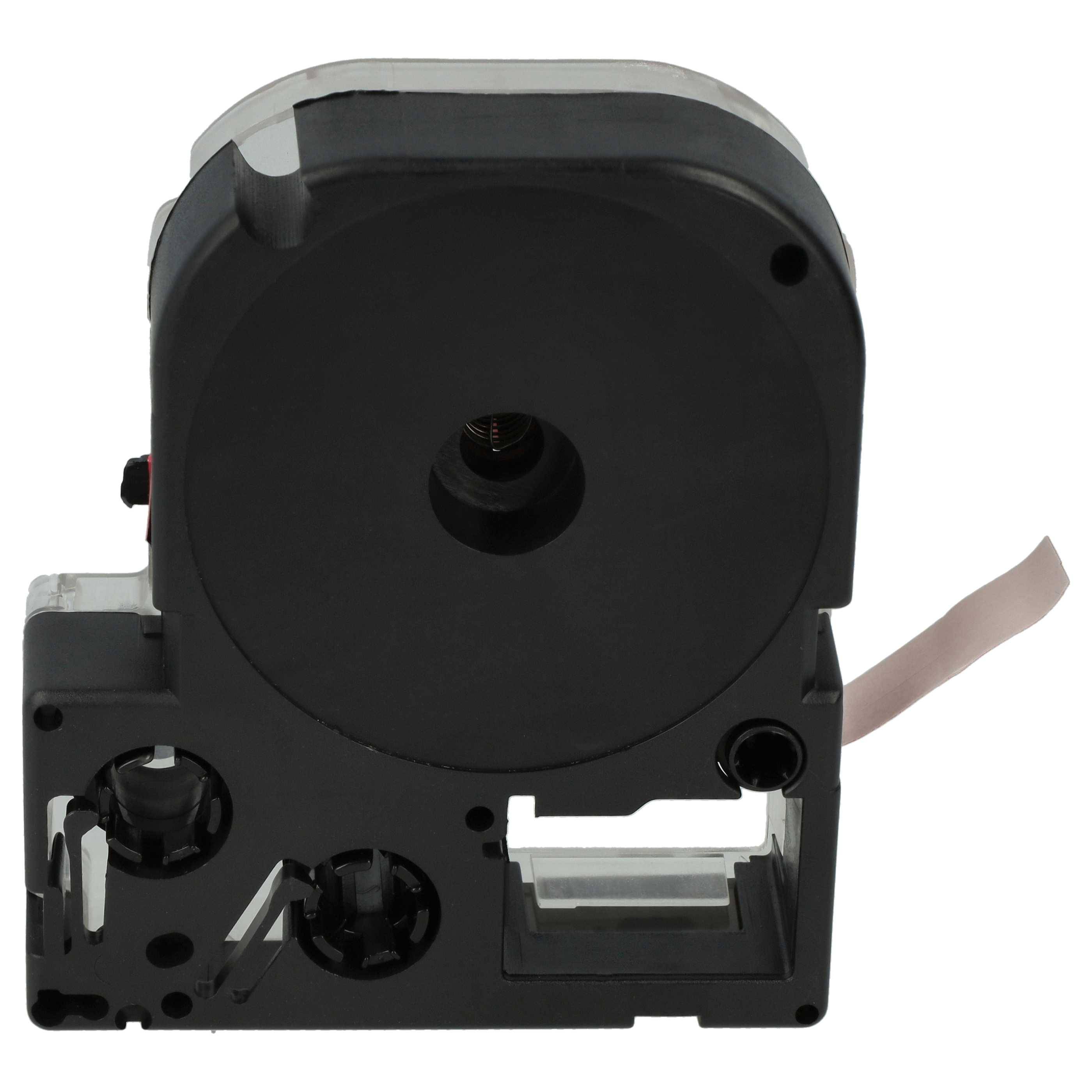 vhbw Schriftband-Kassette kompatibel mit Epson LabelWorks OK900P Etiketten-Drucker 8m x 9mm Schwarz auf Rot