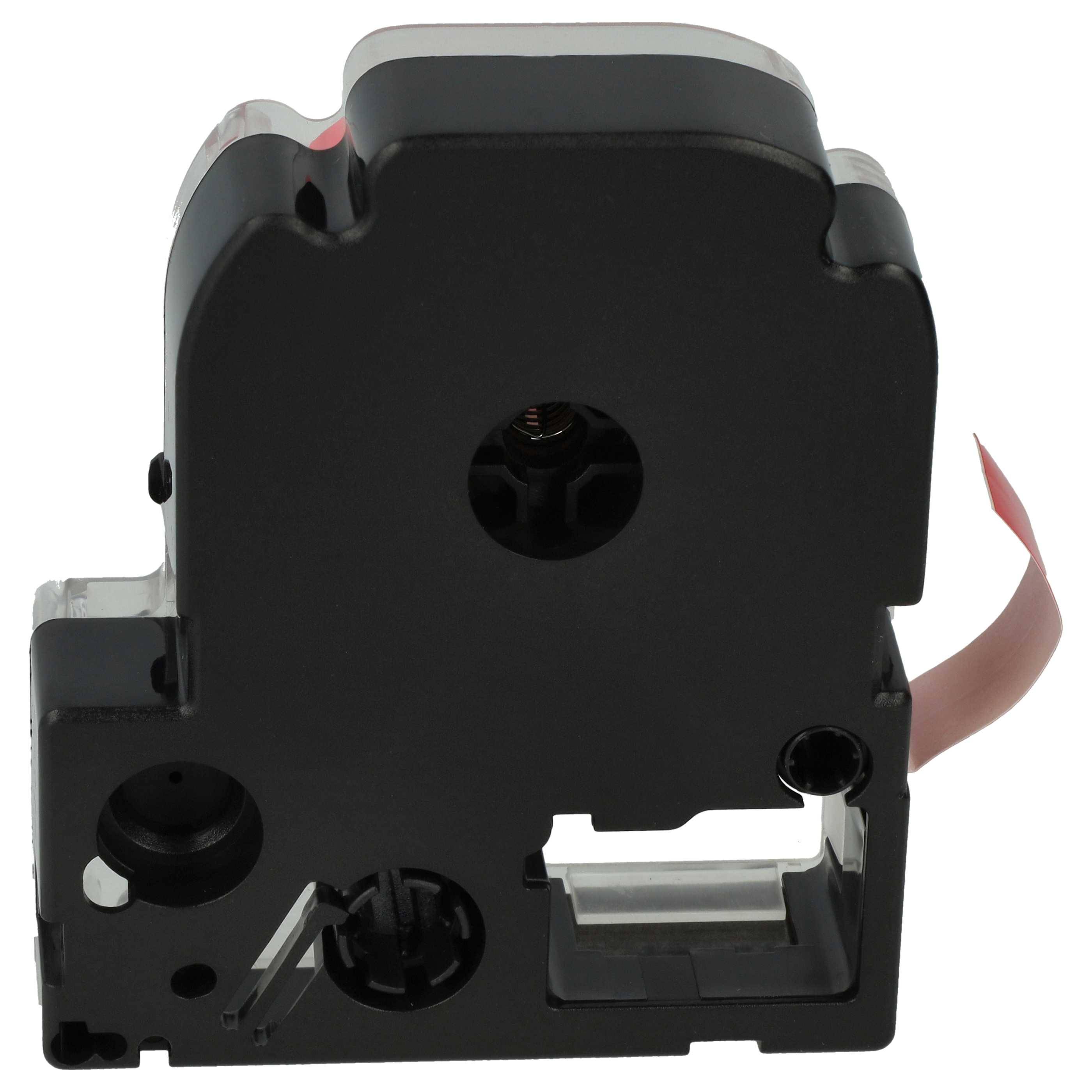vhbw Schriftband-Kassette kompatibel mit Epson LabelWorks LW-1000P | LW-600P, LW-500, LW-400, LW-300 Etiketten-Drucker 8m x 12mm Schwarz auf Rot