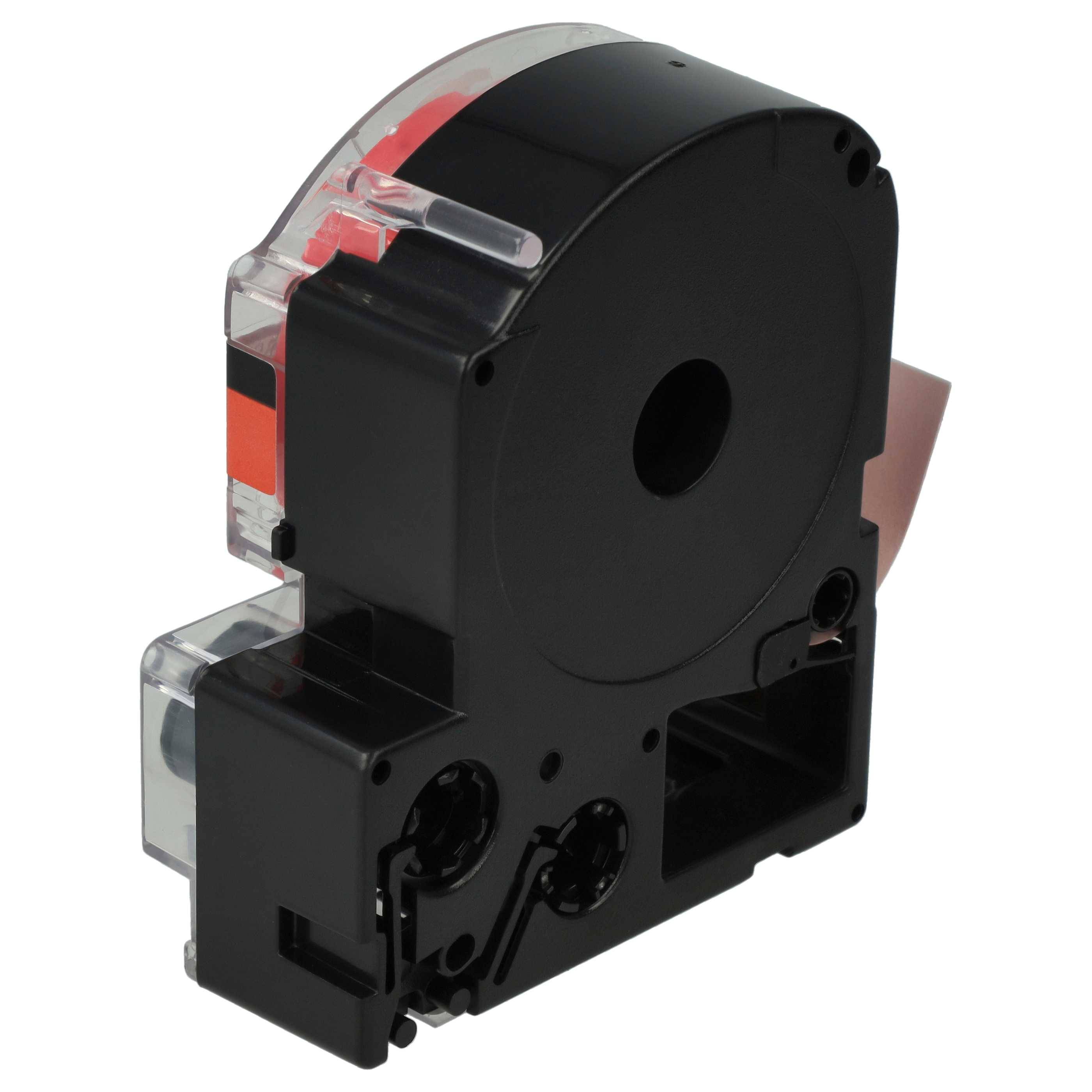 vhbw Schriftband-Kassette Ersatz für KingJim SC24RW für Etiketten-Drucker 8m x 24mm Schwarz auf Rot