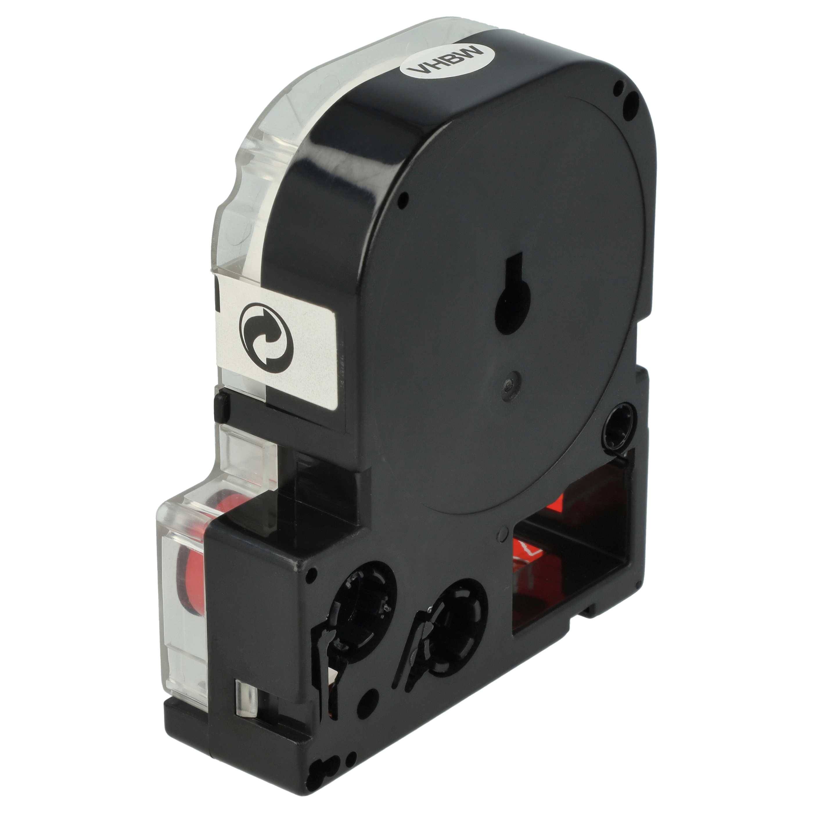 vhbw Schriftband-Kassette Ersatz für Epson LC-4WRN für Etiketten-Drucker 8m x 12mm Rot auf Weiß