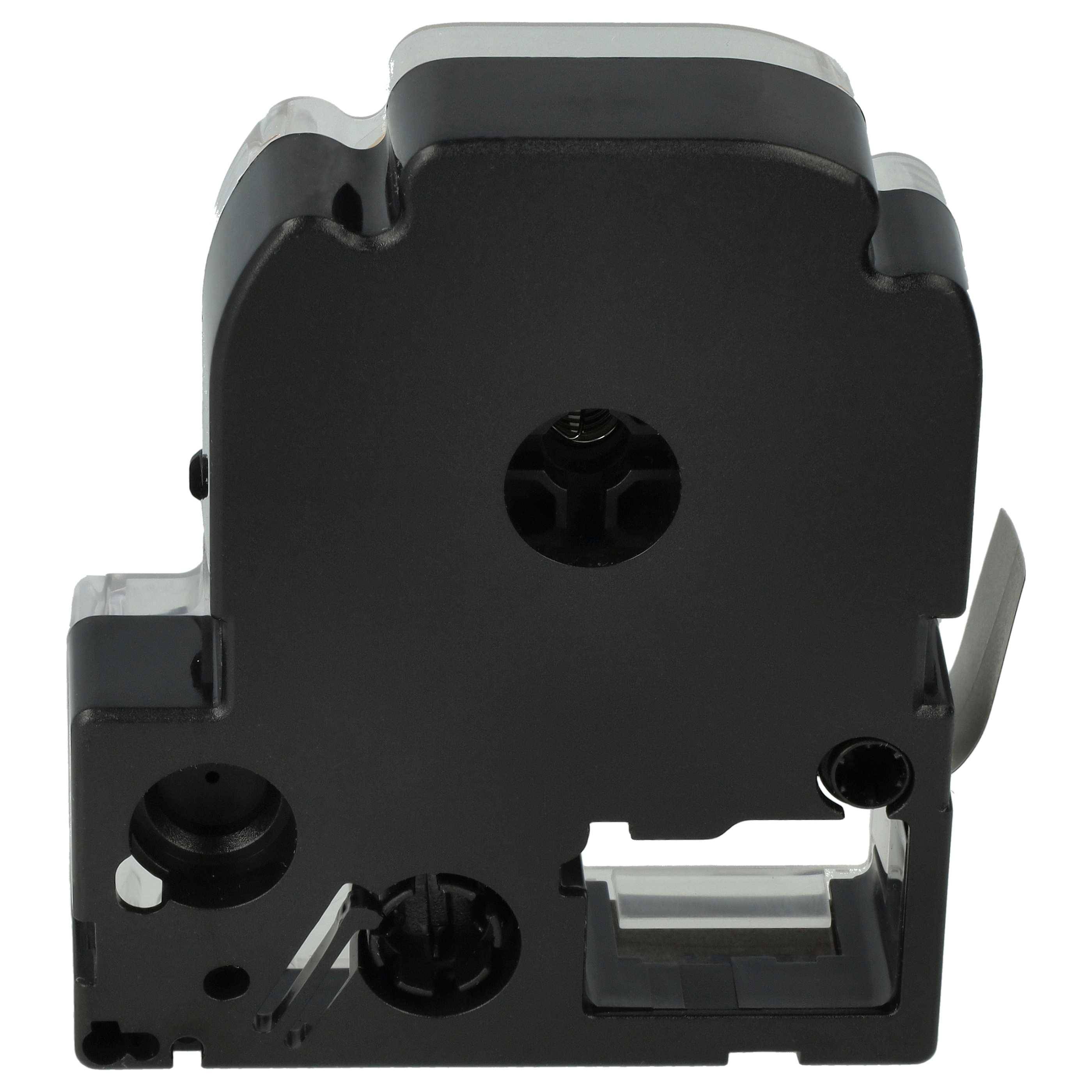 vhbw 1x Schriftband-Kassette kompatibel mit KingJim SR-PBW1, SR-RK1, SR6700D, SR750, SR950 Etiketten-Drucker 8m x 12mm Schwarz auf Gold