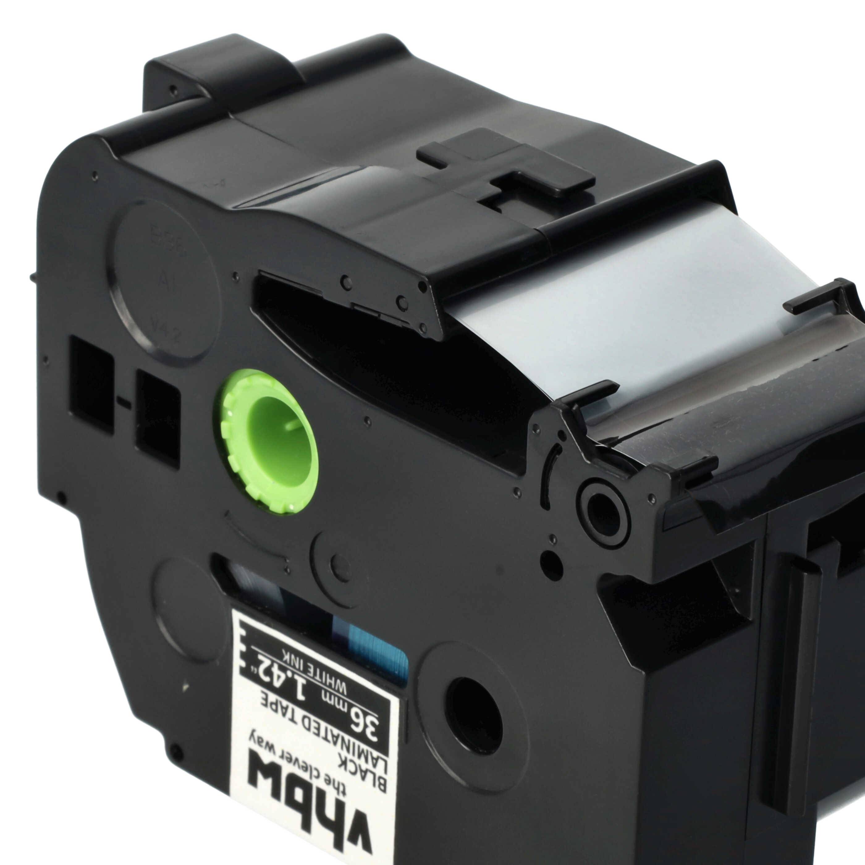 vhbw 1x Schriftband-Kassette Ersatz für Brother TZE-365, TZ-365 für Etiketten-Drucker 36mm Weiß auf Schwarz