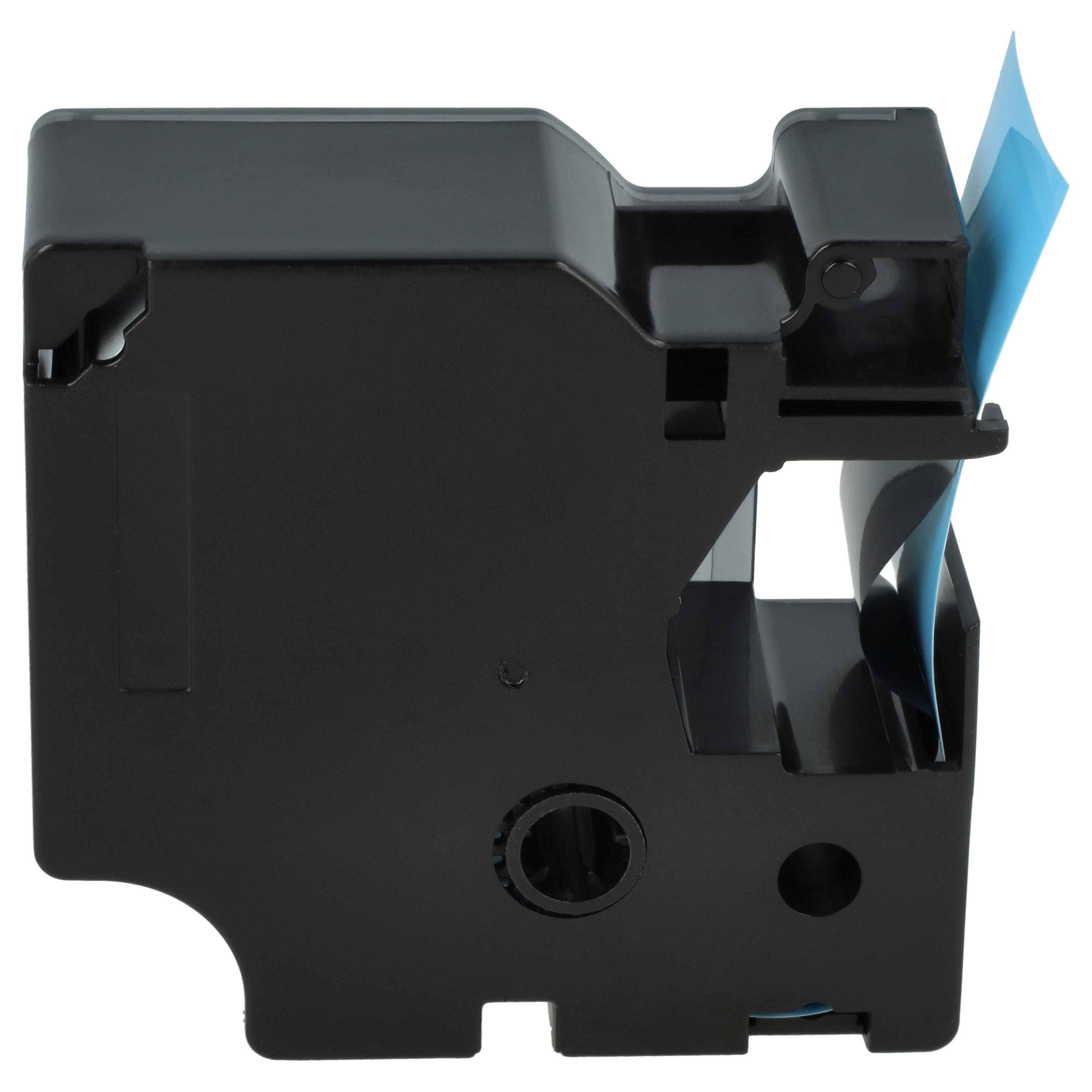 vhbw Schriftband-Kassette kompatibel mit Dymo LabelMaker PC2 | PC Etiketten-Drucker 7m x 24mm Schwarz auf Blau