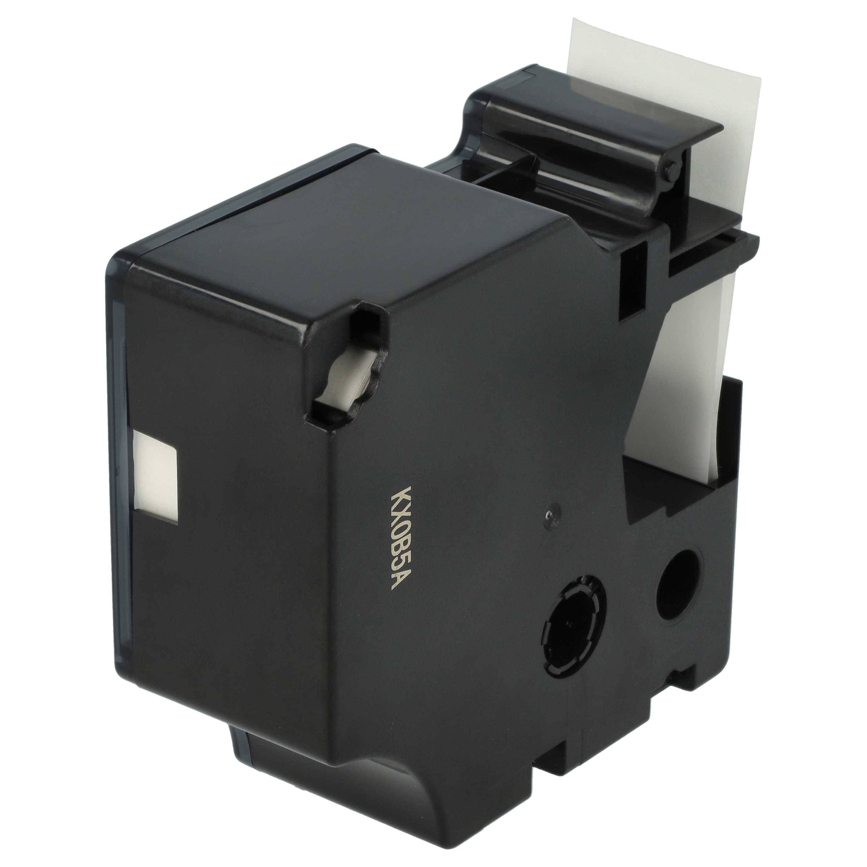 vhbw Schriftband-Kassette kompatibel mit Dymo LabelManager 400, 450D, 450, 500TS, 500, 300 Etiketten-Drucker 7m x 24mm Weiß auf Transparent