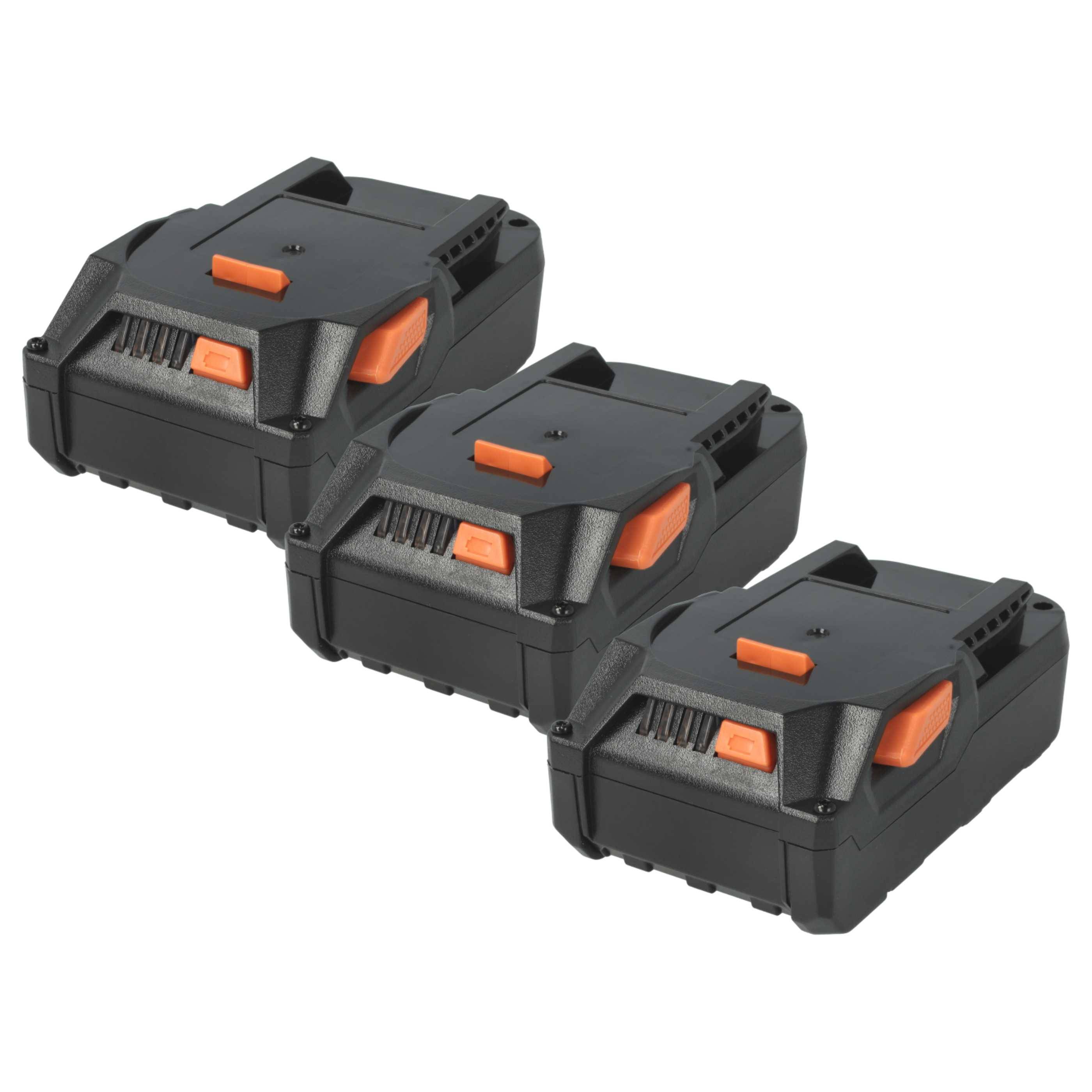 vhbw 3x Akku Ersatz für Ridgid AC840084 für Werkzeug (1500 mAh, Li-Ion, 18 V)