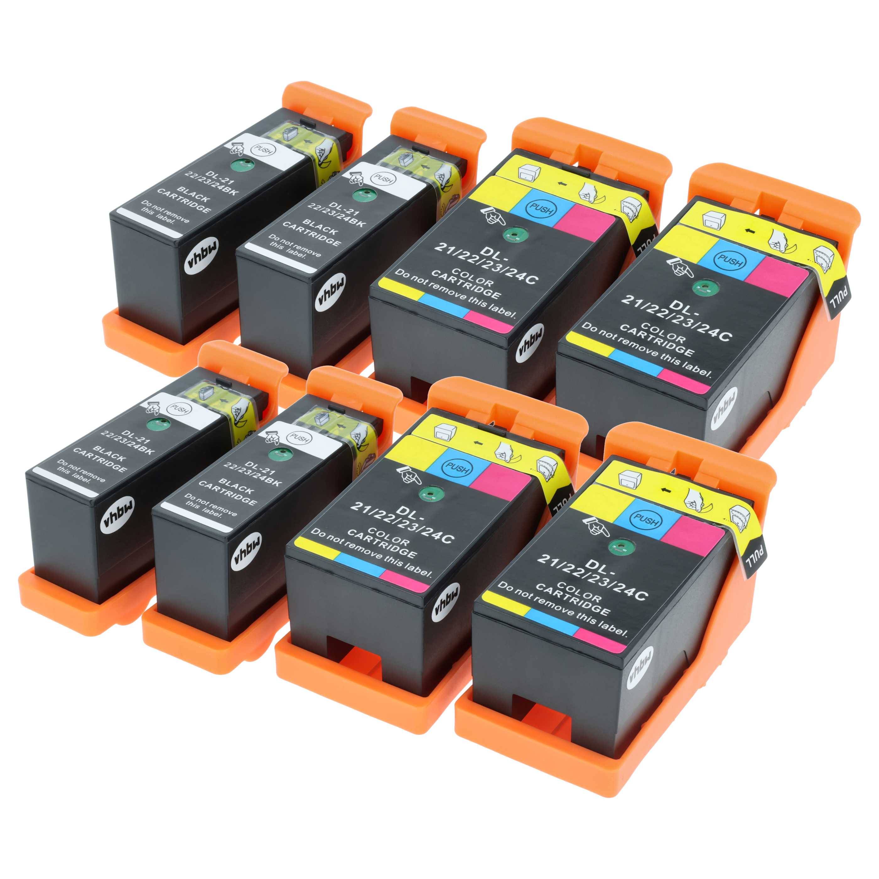 vhbw 8x Tintenpatronen kompatibel mit Dell All-in-One V515 | V313W, V313, P713W, P713, P513W, P513, V715W, V715, V515W Drucker (Kompatibel)