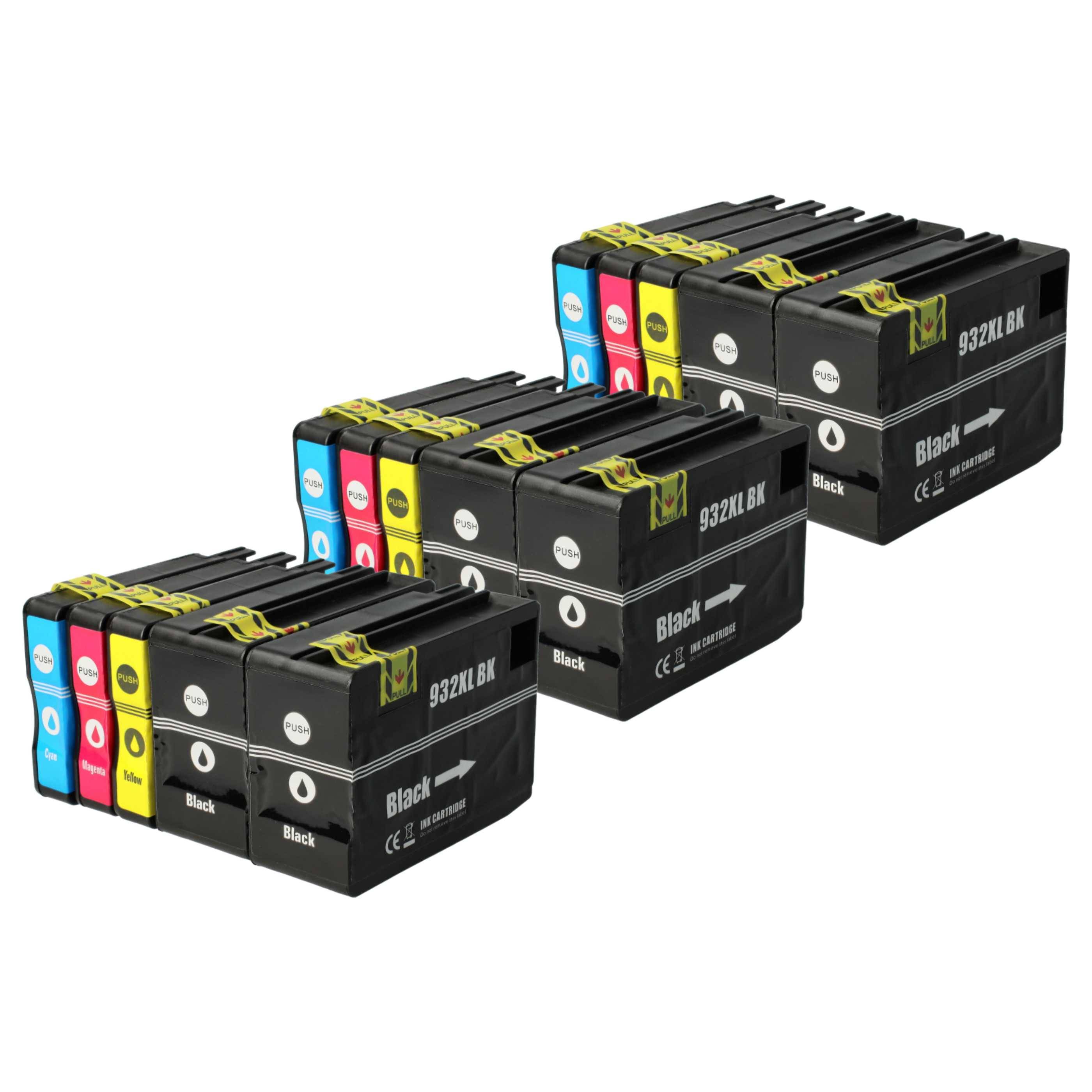 vhbw 15x Tintenpatronen kompatibel mit HP Officejet 6600 E-ALL-IN-ONE | 6700 Premium, 6100 eprinter, 7110 Drucker + Chip (Kompatibel)