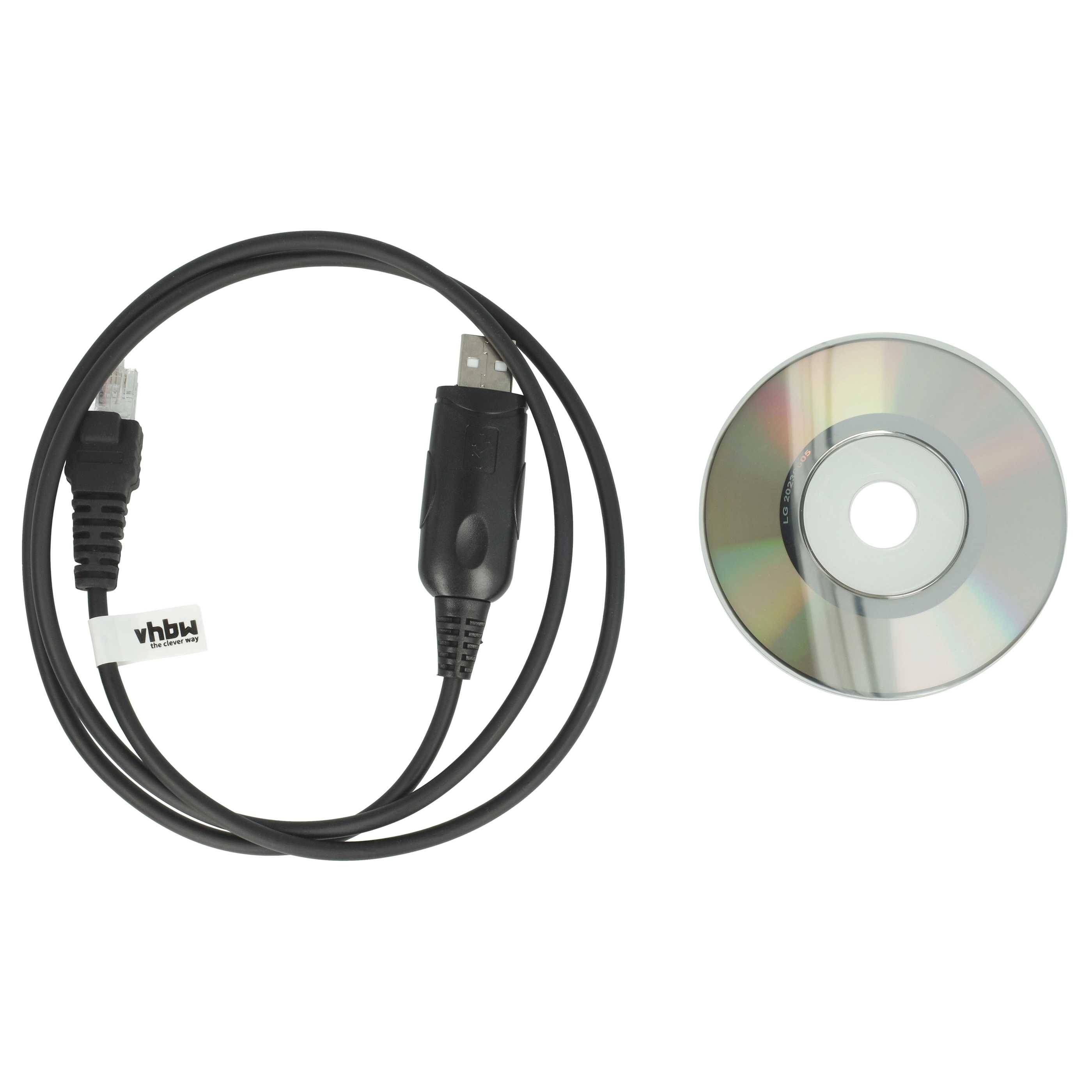 vhbw USB Programmierkabel kompatibel mit Kenwood TK-980, TK-90, TKR-730, TK-981, TKR-740, TK-868G, TK-868, TK-880, TK-885, TK-880G Funkgerät