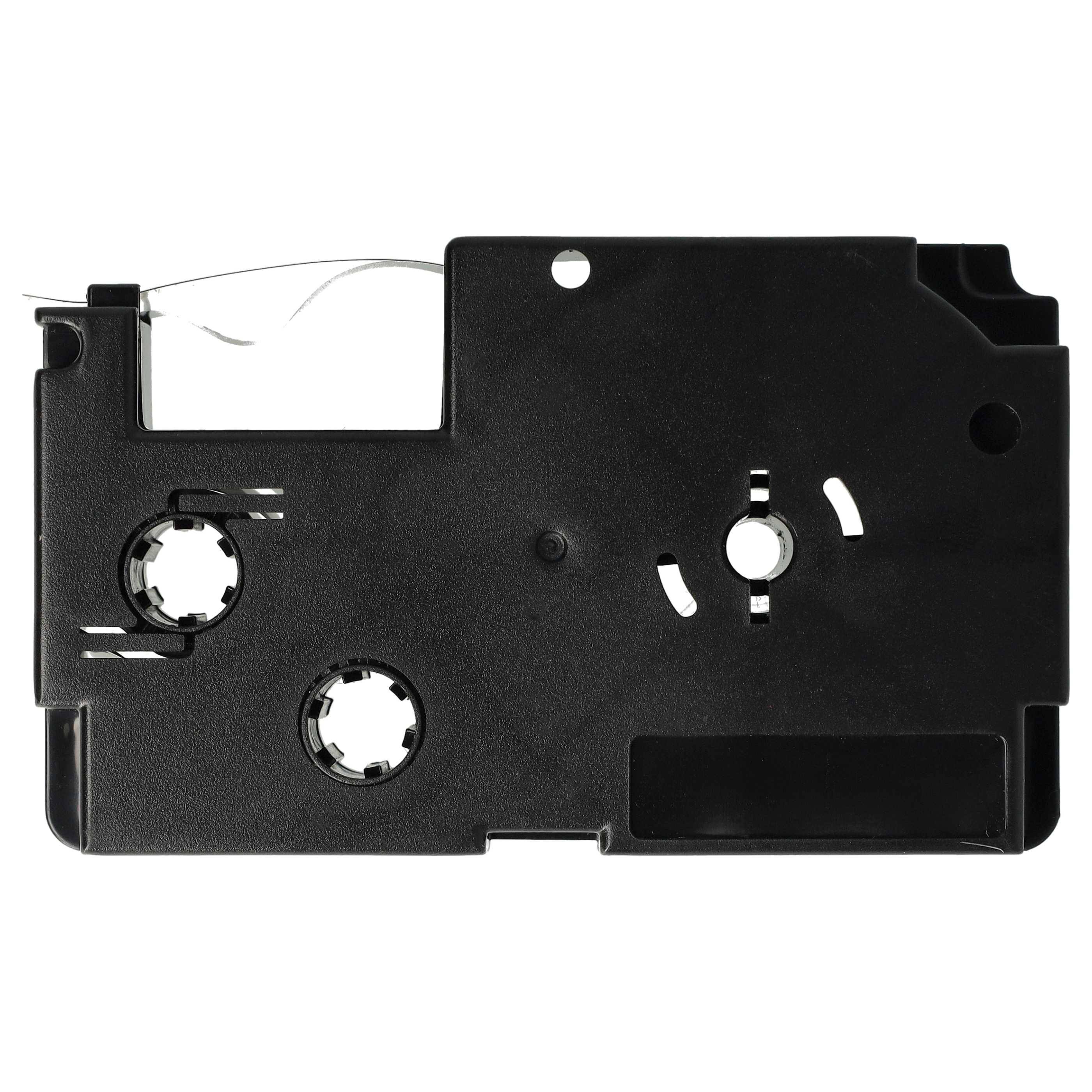 vhbw Schriftband-Kassette kompatibel mit Casio KL-200, KL-130, KL-100E, KL-120, KL-1500, CW-L300 Etiketten-Drucker 8m x 12mm Schwarz auf Gold