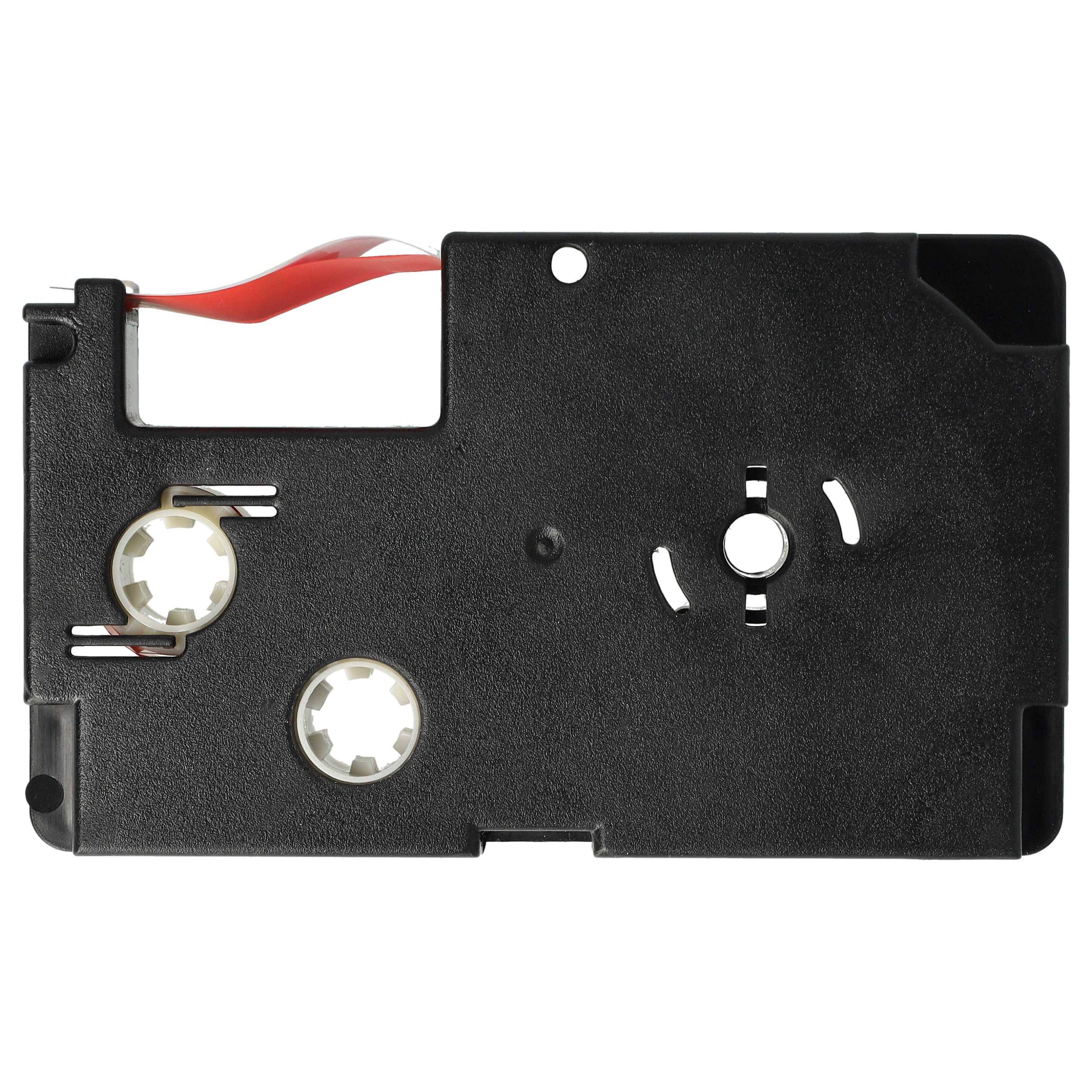 vhbw Schriftband-Kassette kompatibel mit Casio KL-750E, KL-C500, KL-8200, KL-8100, KL-820, KL-780, KL-G2 Etiketten-Drucker 8m x 9mm Rot auf Weiß