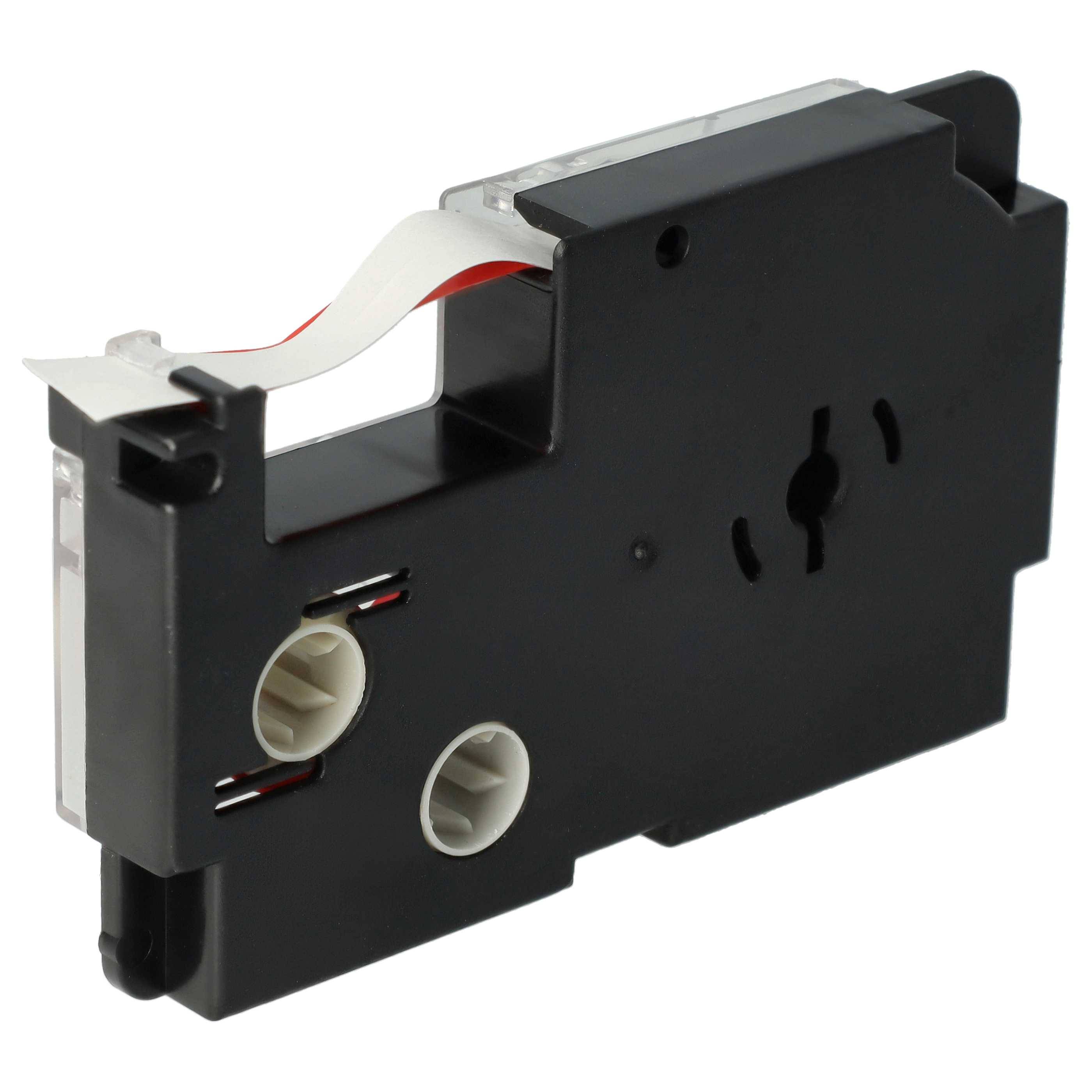 vhbw Schriftband-Kassette kompatibel mit Casio KL-200, KL-2000, KL-130, KL-100E, KL-120, KL-1500, CW-L300 Etiketten-Drucker 8m x 9mm Rot auf Weiß