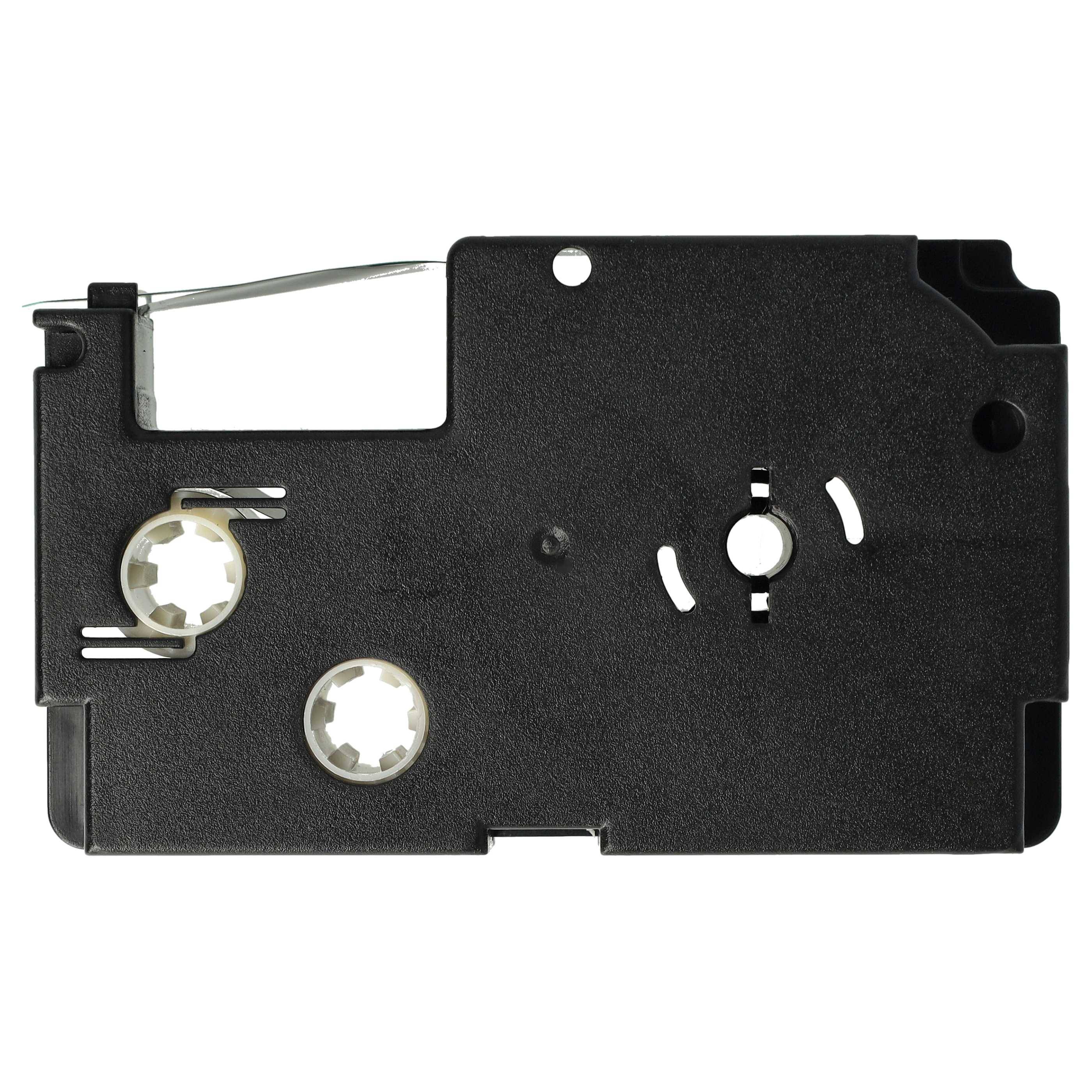 vhbw Schriftband-Kassette kompatibel mit Casio KL-300, KL-100E, KL-120, KL-200E, KL-60, KL-1500, CW-L300 Etiketten-Drucker 8m x 12mm Schwarz au