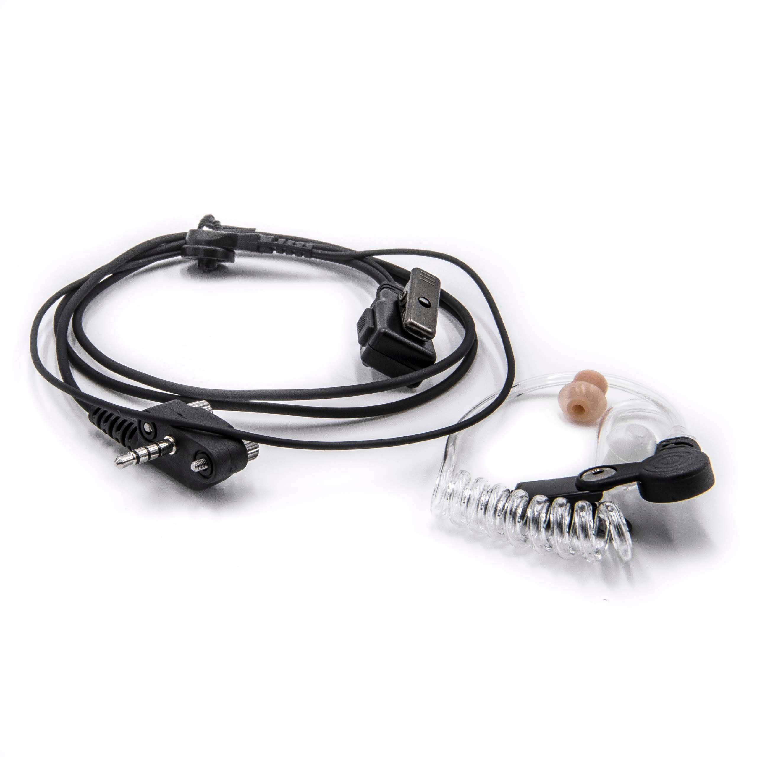 vhbw Headset kompatibel mit Yaesu / Vertex VX-130, VX-140, VX-146, VX-160, VX-180, VX-210A, VX-230, VX-231, VX-246, VX-350, VX-351 Funkgerät