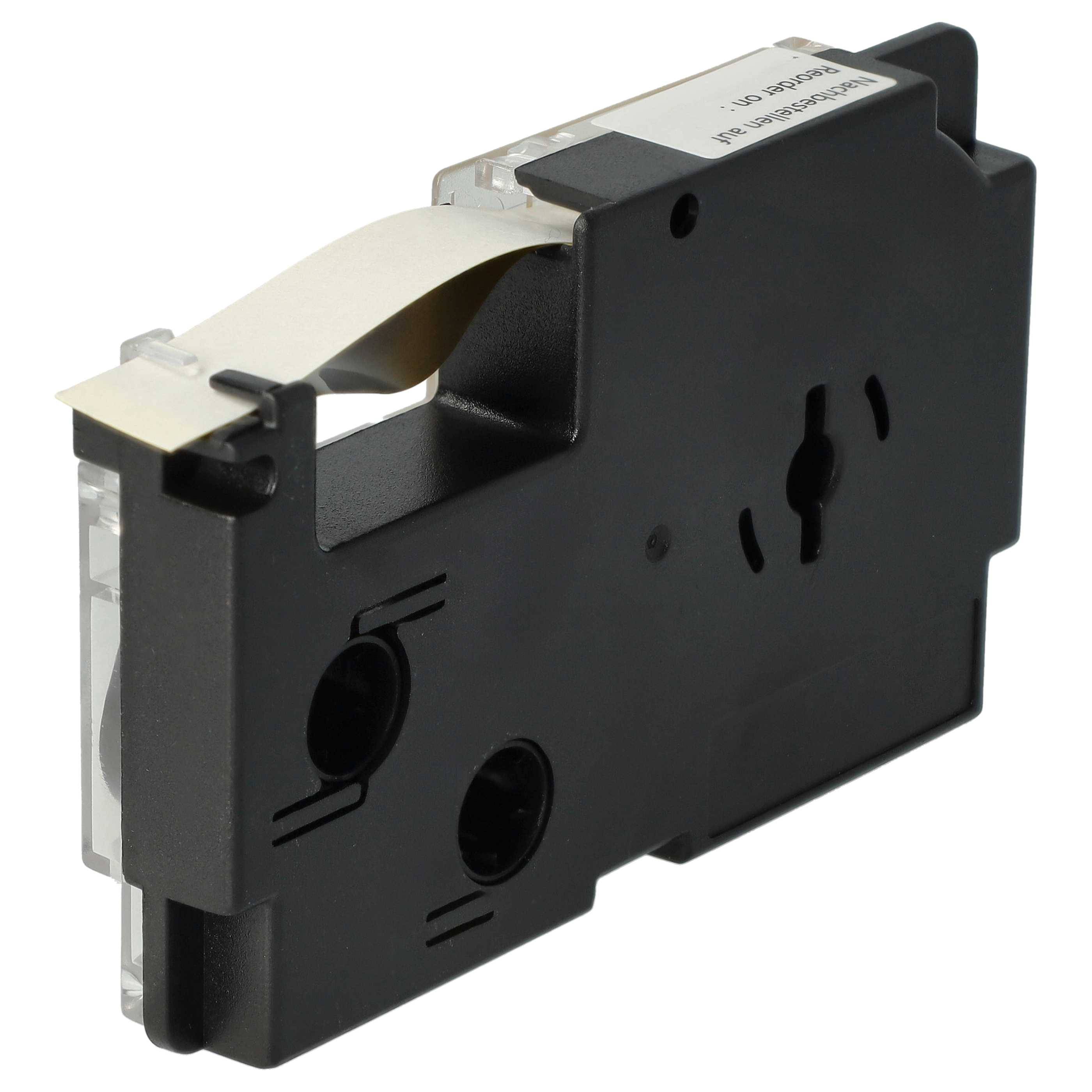 vhbw Schriftband-Kassette kompatibel mit Casio KL-2000 | KL-300, KL-70E, KL-200E, KL-60, KL-7000, KL-7200 Etiketten-Drucker 8m x 9mm Schwarz auf