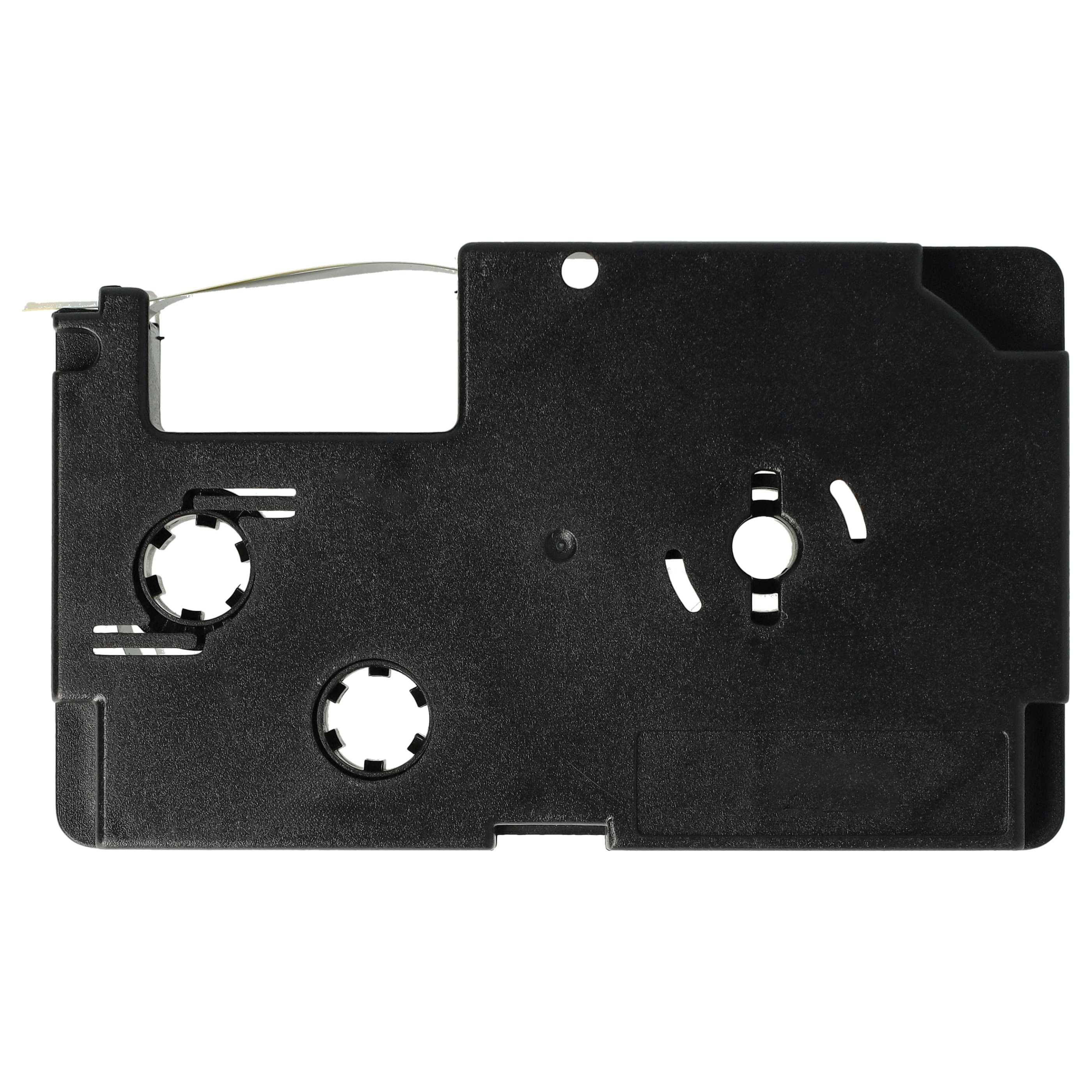 vhbw Schriftband-Kassette kompatibel mit Casio KL-2000 | KL-300, KL-70E, KL-200E, KL-60, KL-7000, KL-7200 Etiketten-Drucker 8m x 9mm Schwarz auf