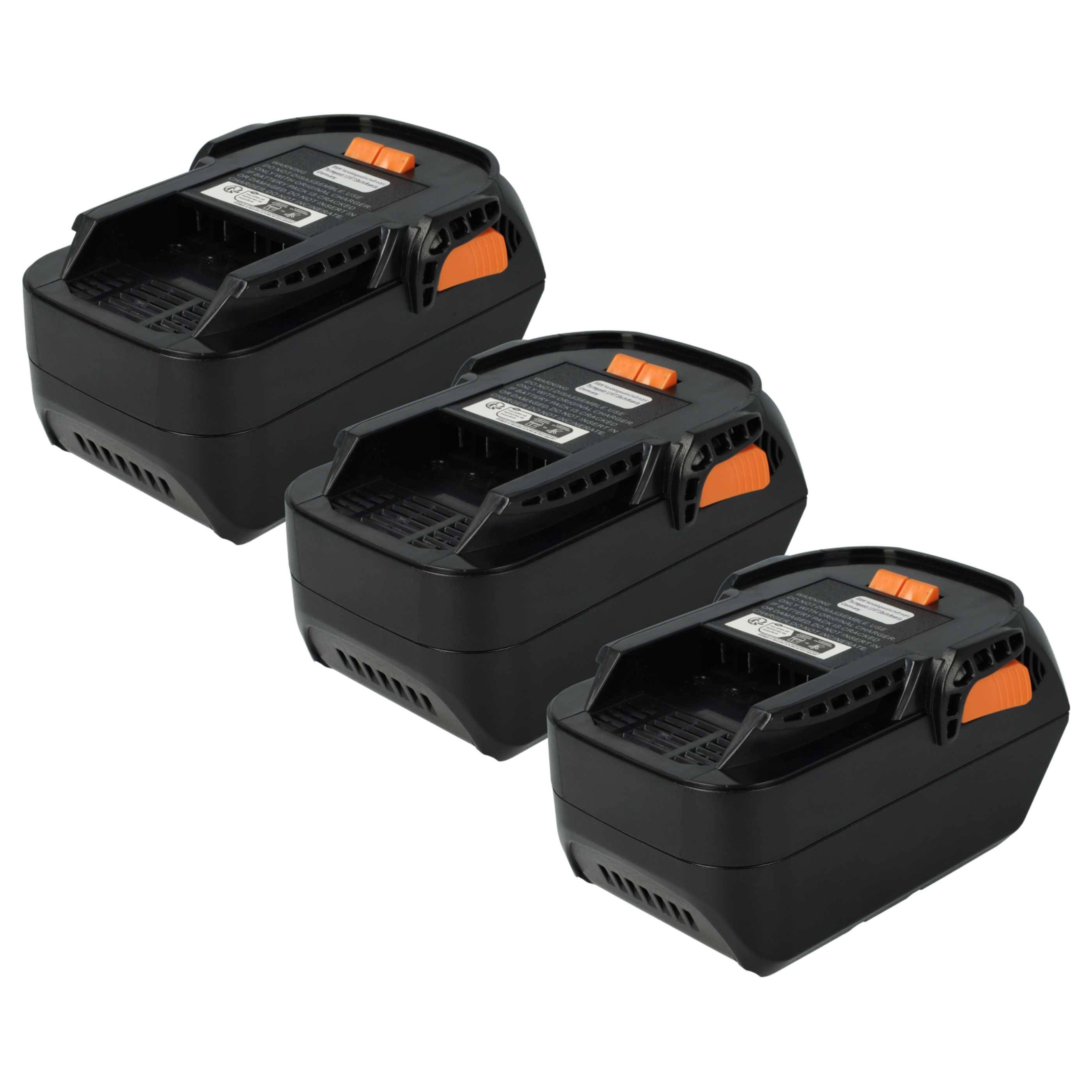 vhbw 3x Akku Ersatz für AEG L1850R, L1850R-X4, L1890RHD, L1860R-X4, L1860RHD für Elektrowerkzeug (3000 mAh, Li-Ion, 18 V)