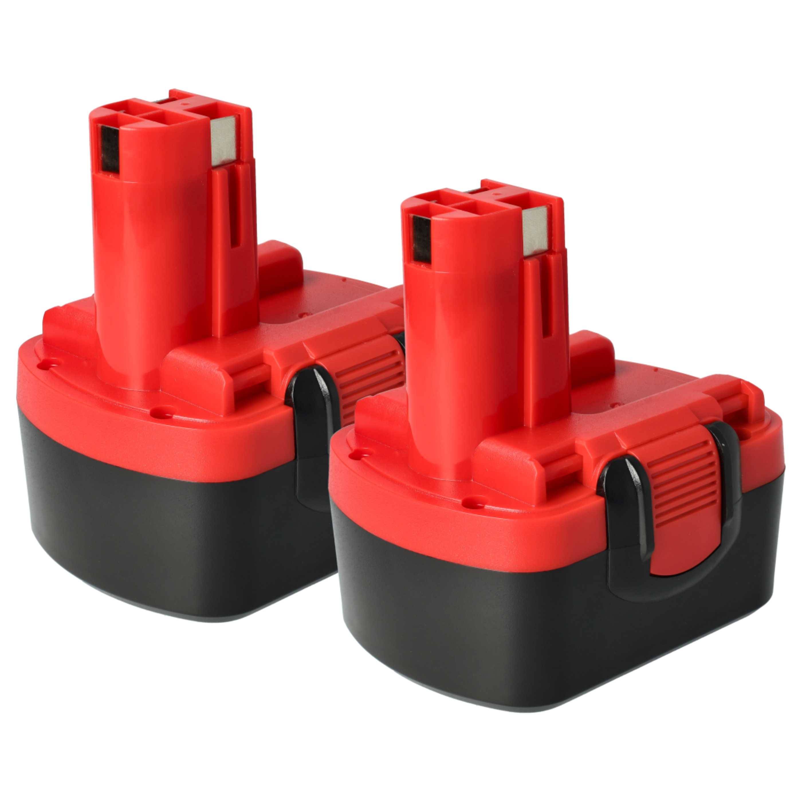 vhbw 2x Akku kompatibel mit Bosch Angle Exact 17, 22, 23, 29, 30, 40, 50, 60, 75 Werkzeug (3000 mAh, NiMH, 14,4 V)