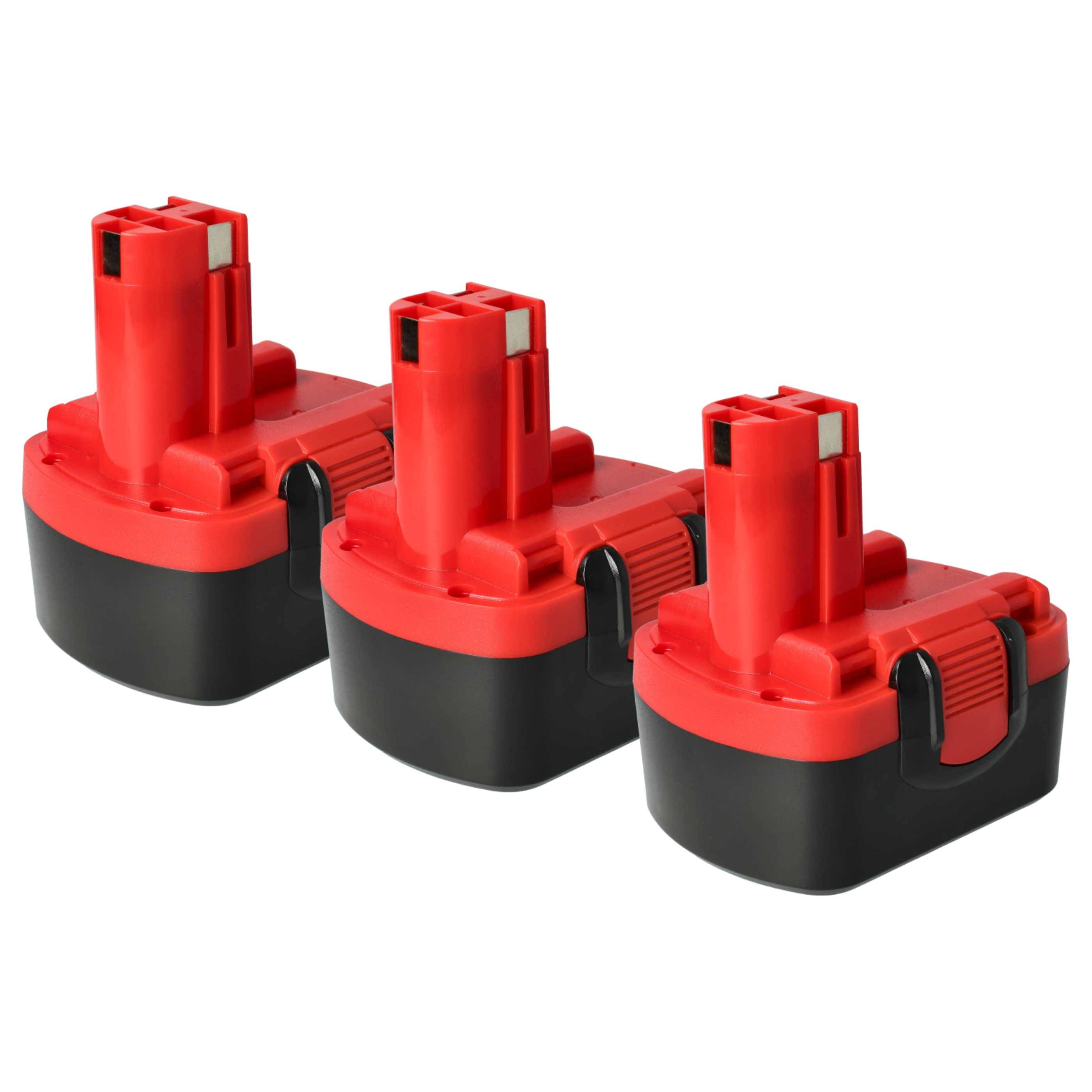 vhbw 3x Akku kompatibel mit Bosch HDI 244, IDI 244, GWS 14.4VH, GWS 14.4V, GWS 14.4V/3B, GST 14.4V Werkzeug (3000 mAh, NiMH, 14,4 V)