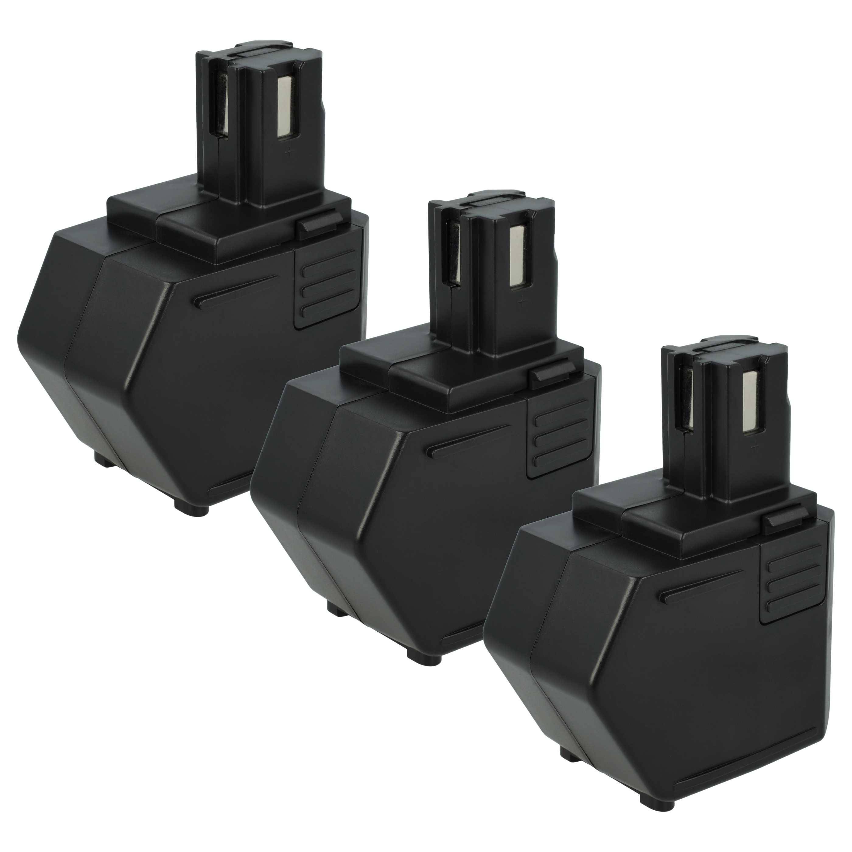 vhbw 3x Akku kompatibel mit Hilti SB12, SF120-A Elektrowerkzeug (3000 mAh, NiMH, 12 V)