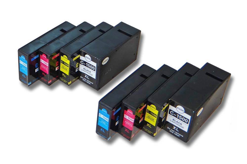 vhbw 8x Tintenpatronen Ersatz für Canon PGI-1500 XL, PGI1500, PGI1500XL, PGI-1500XL für Drucker (Kompatibel)