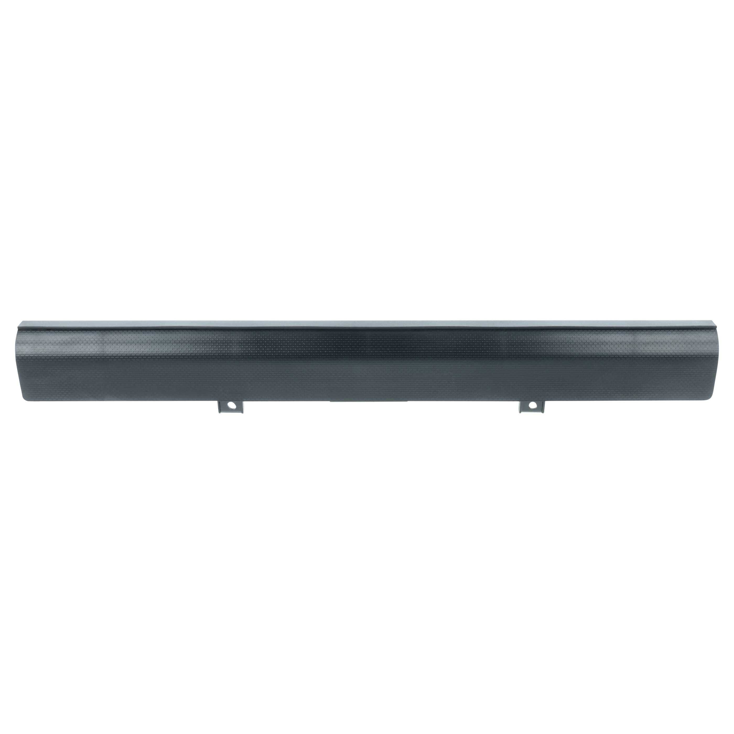 Eine zylindrische, schwarze Soundbar, die für den Einsatz in Heimaudiosystemen entwickelt wurde und eine elegante, moderne Optik aufweist.
