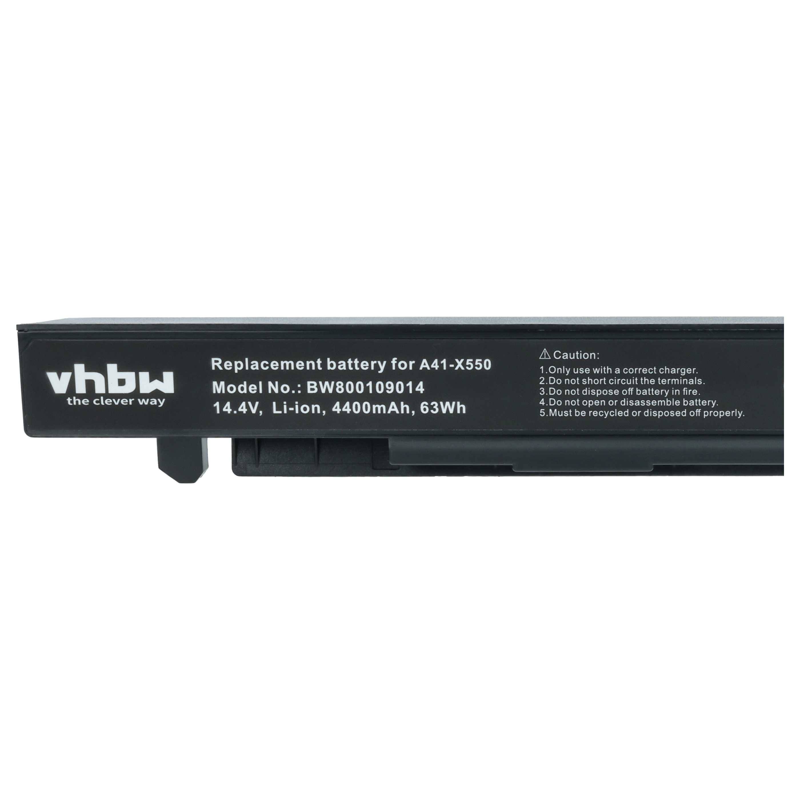 vhbw 1x Akku kompatibel mit Asus F452VP, F452EP, F452EA, F452CA, F452V, F450VE, F452E, F452C Notebook (4400 mAh, 14,4 V, Li-Ion)