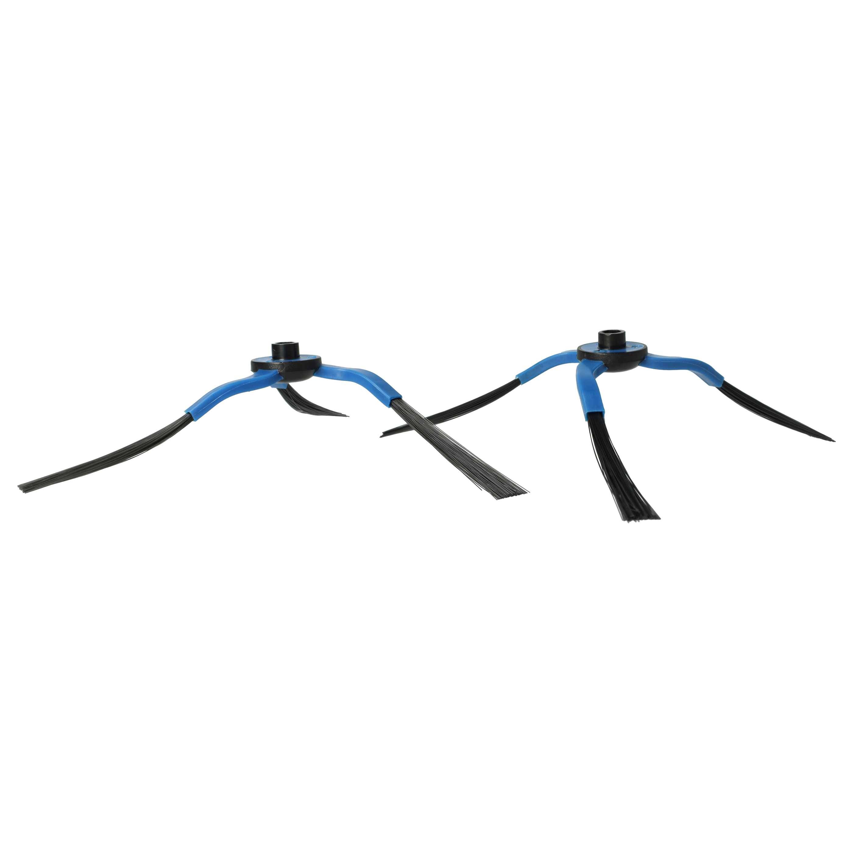 vhbw 2x Seitenbürste kompatibel mit Samsung Navibot SR8895 Saugroboter - Reinigungsbürsten Set, links/rechts, schwarz / blau