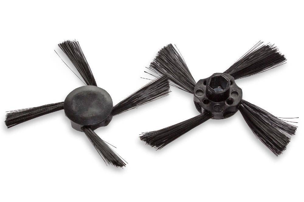 vhbw 2x Seitenbürste kompatibel mit Neato Botvac 70 | 70E, 75, Connected, 80, 75E, 85, 85E Saugroboter - Reinigungsbürsten Set, schwarz