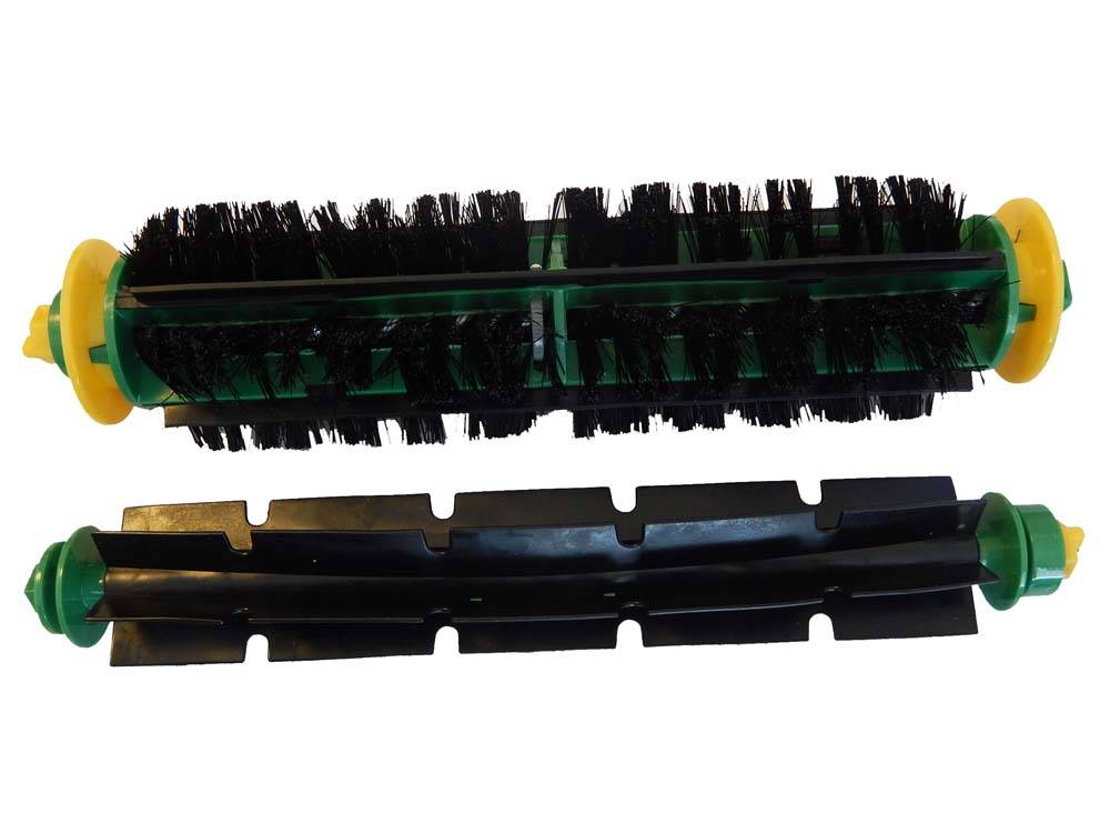 vhbw 2x Rundbürste kompatibel mit iRobot Roomba 565, 564, 562, 563 Saugroboter - Lamellenbürste, Borstenbürste, Bürstenset