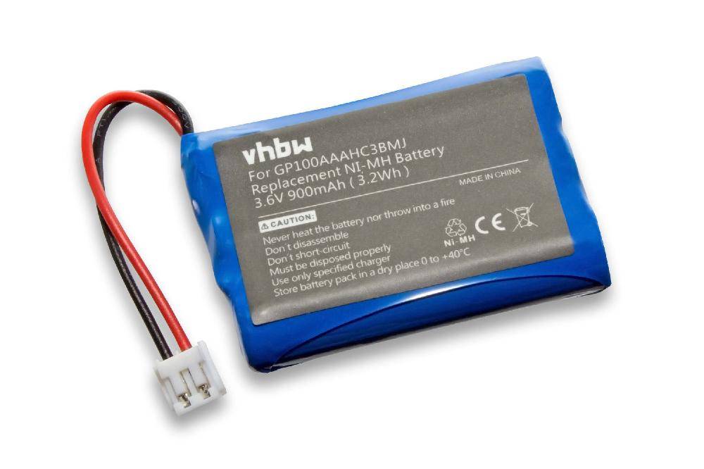 vhbw 1x Akku kompatibel mit Audioline Baby Care V100, G10221GC001474 Babyphone Babytalker (900 mAh, 3,6 V, NiMH) - Ersatz für GP100AAAHC3BMJ
