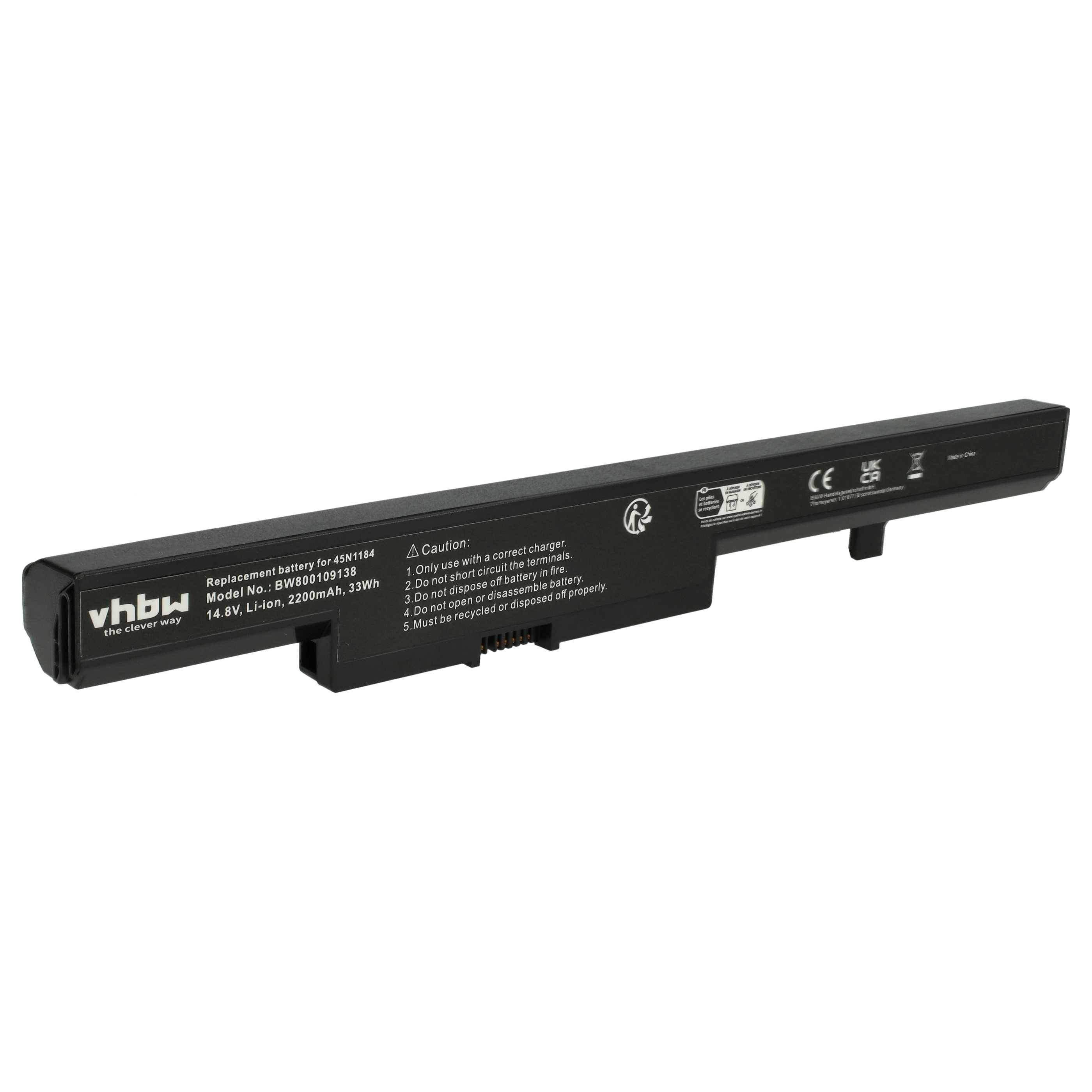 vhbw Akku kompatibel mit Lenovo IdeaPad V4400A, N50-70, V4400, N50-30, N50-45, N40-70, N50, N40-45 Notebook (2200 mAh, 14,8 V, Li-Ion)