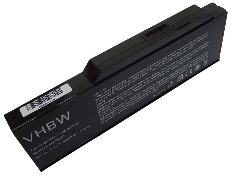vhbw Akku Ersatz für BP3S3P2250, MIM2070, BP-Dragon GT (S), MIM2240, MIM2270, MIM2280 für Notebook (4400 mAh, 11,1 V, Li-Ion)