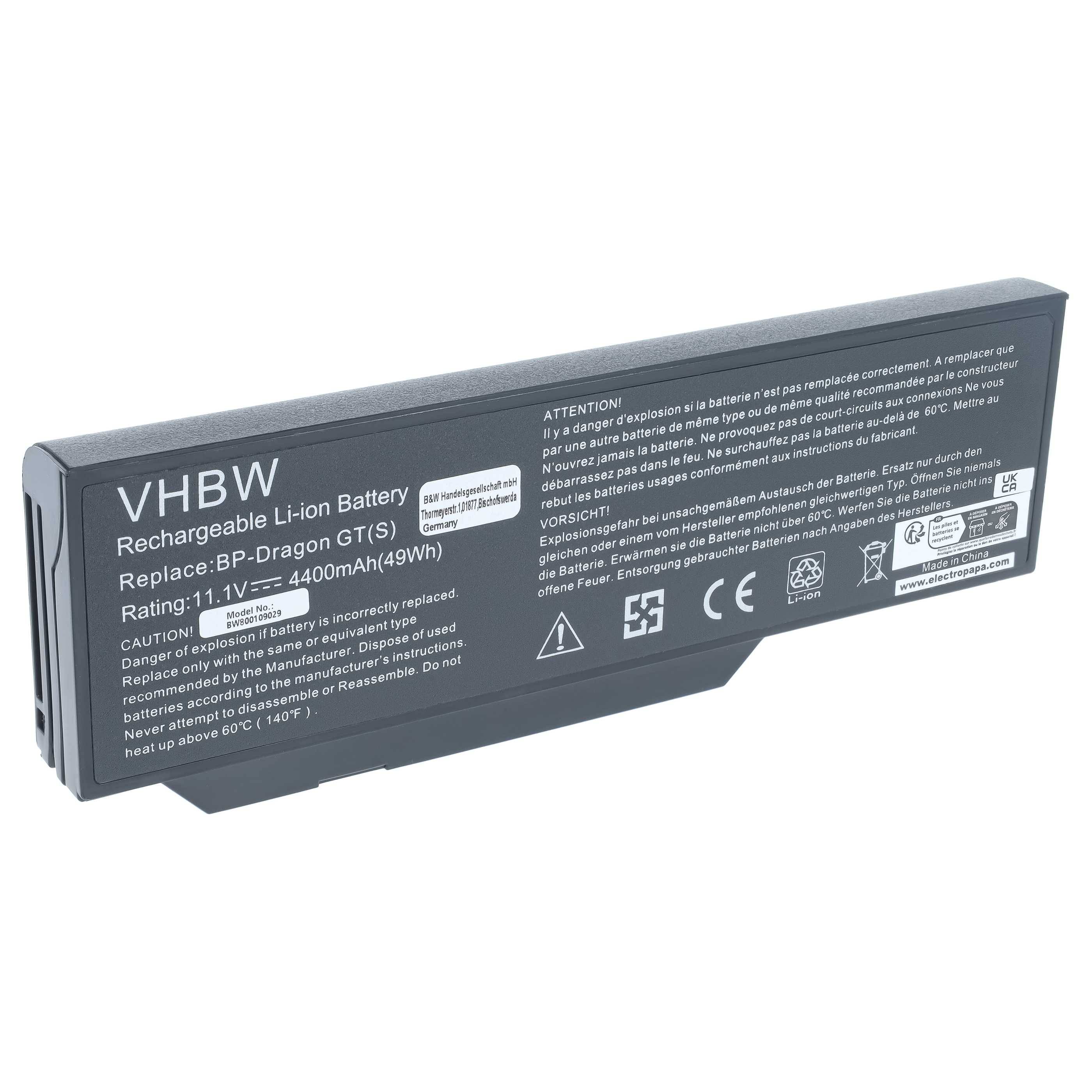 Schwarzer VHBW wiederaufladbarer Lithium-Ionen-Kamerakakku mit Beschriftung „Replace: BP-DR90 GTS