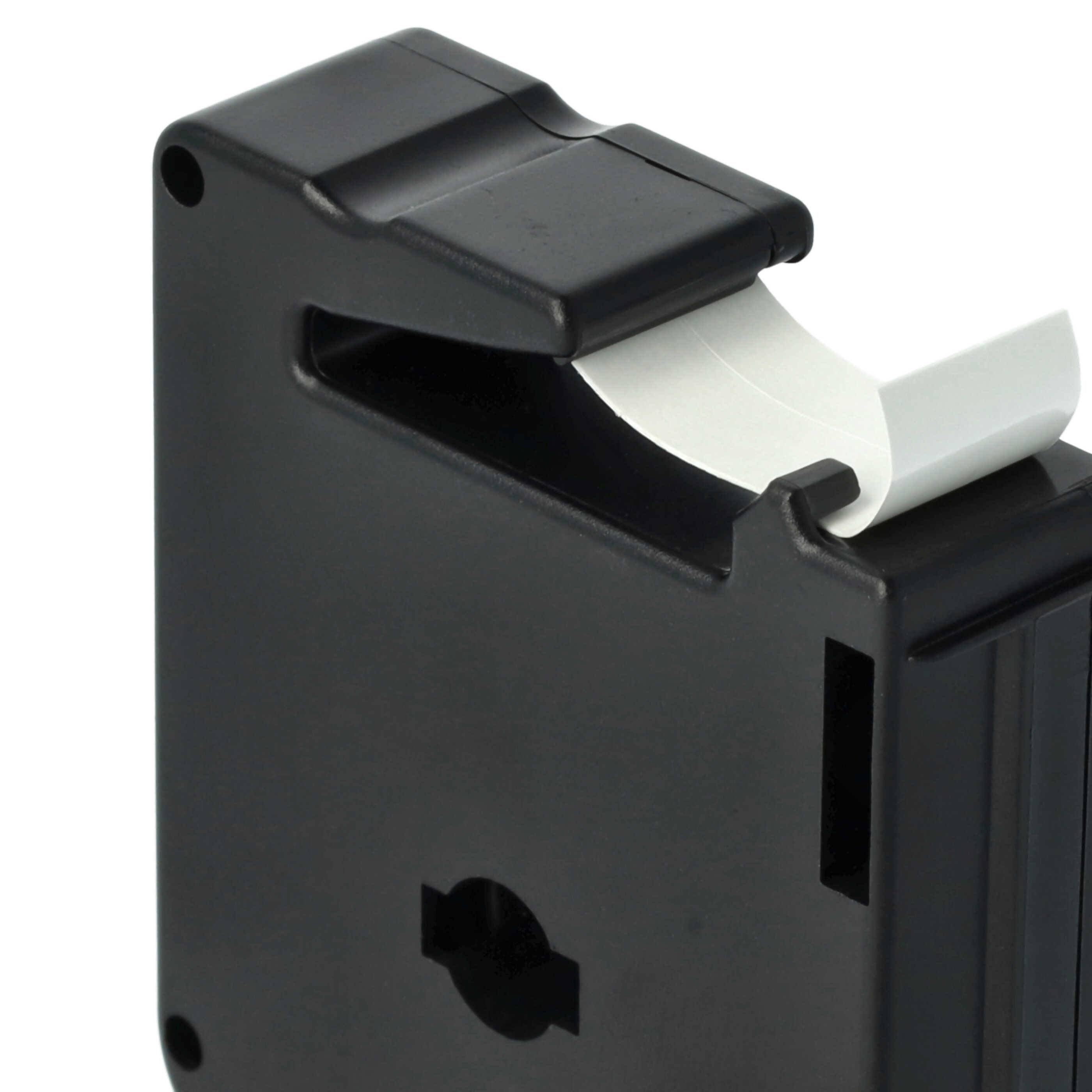vhbw 50x Schriftband-Kassette kompatibel mit Brother P-Touch M95, H110 Etiketten-Drucker 8m x 12mm Schwarz auf Weiß
