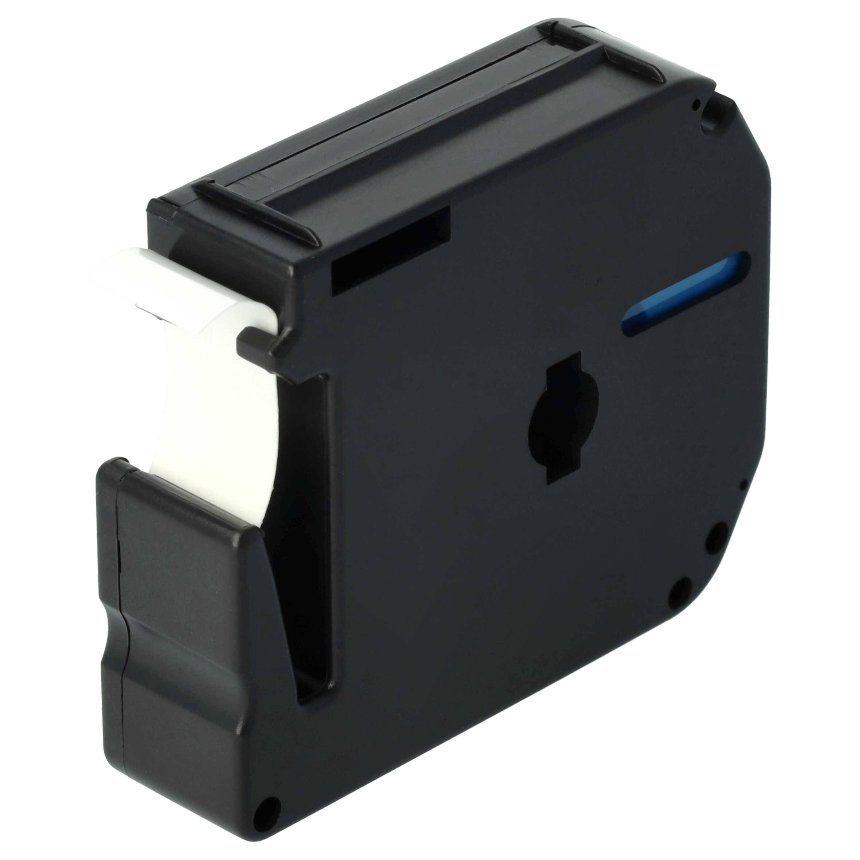 vhbw 5x Schriftband-Kassette kompatibel mit Brother P-Touch 80SCCP | BB4, 70SP, 90, 70SR, H100, 80, 85 Etiketten-Drucker 8m x 12mm Schwarz auf Weiß