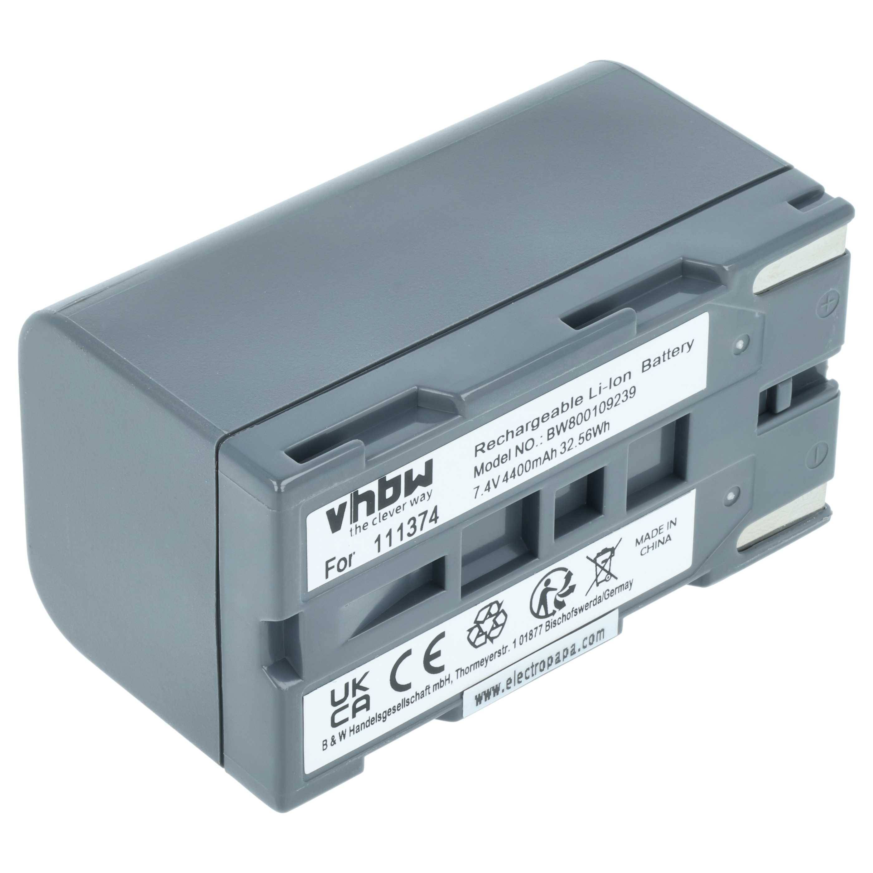 vhbw Akku kompatibel mit AshTech ProMark 800, 500 Messgerät (4400 mAh, 7,4 V, Li-Ion)