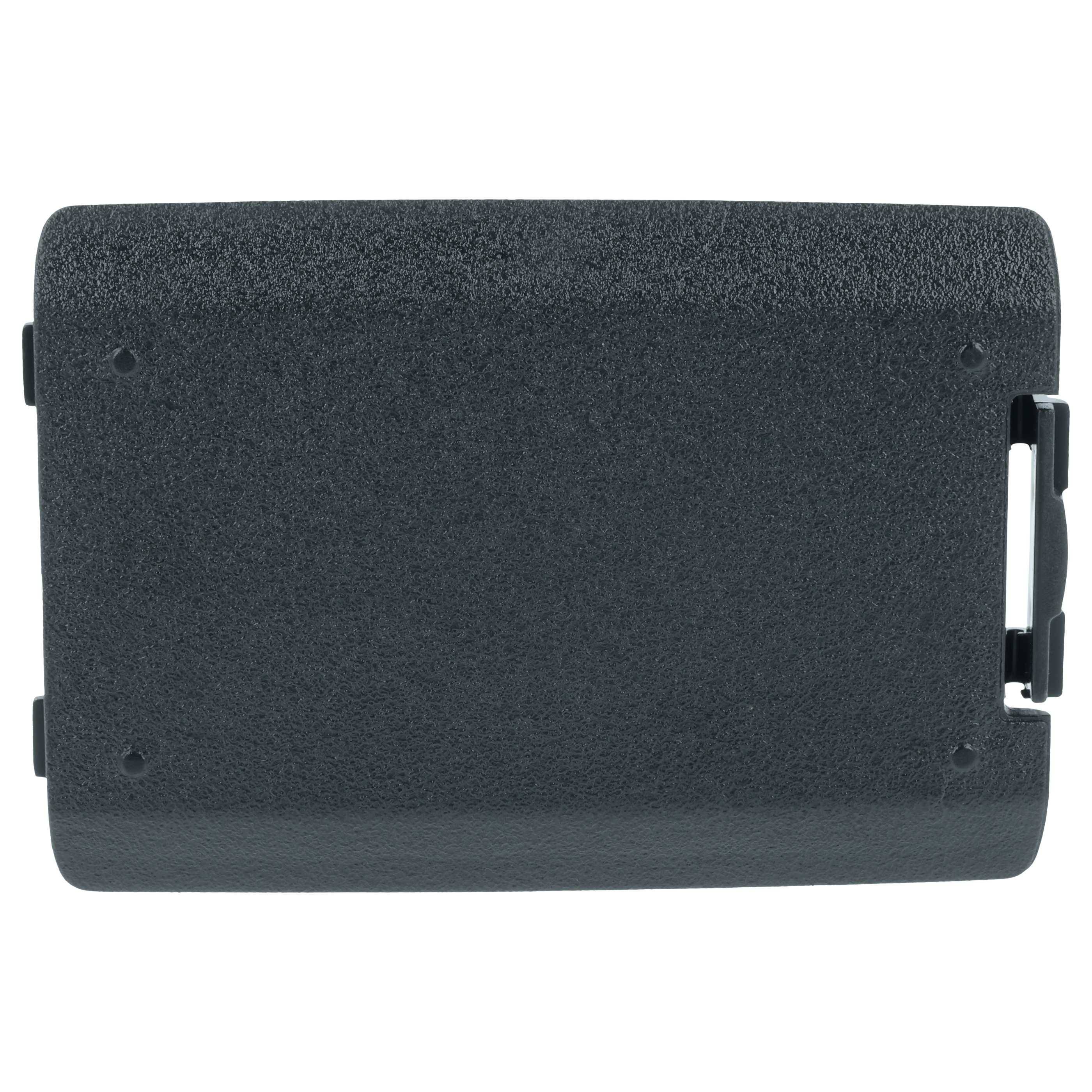 Eine strukturierte, rechteckige, schützende Schutzhülle mit einem Verschluss an der rechten Seite.