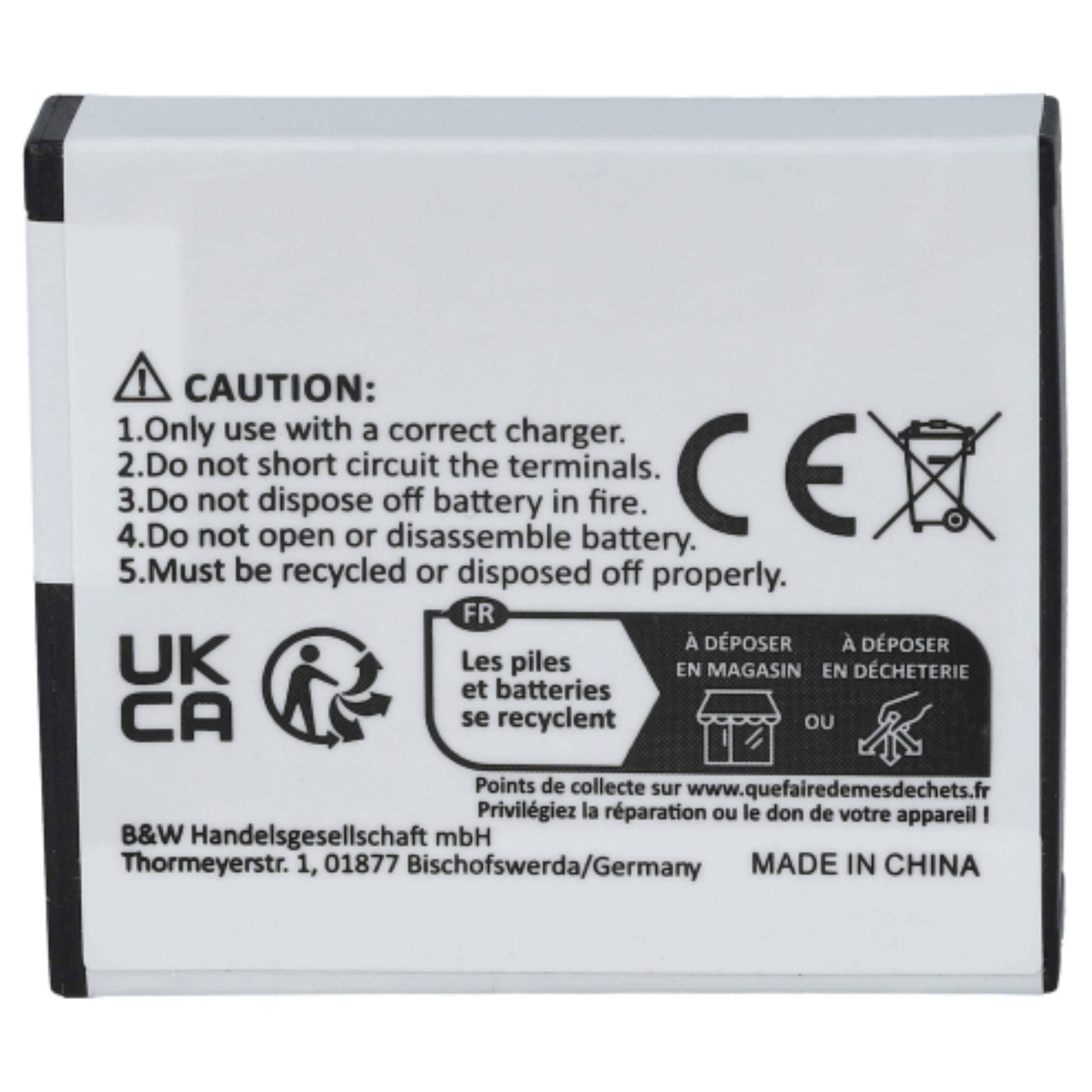 vhbw 3x Akku Ersatz für Rollei AC 410-420, RL410B für Videokamera Camcorder (1000 mAh, 3,7 V, Li-Ion)