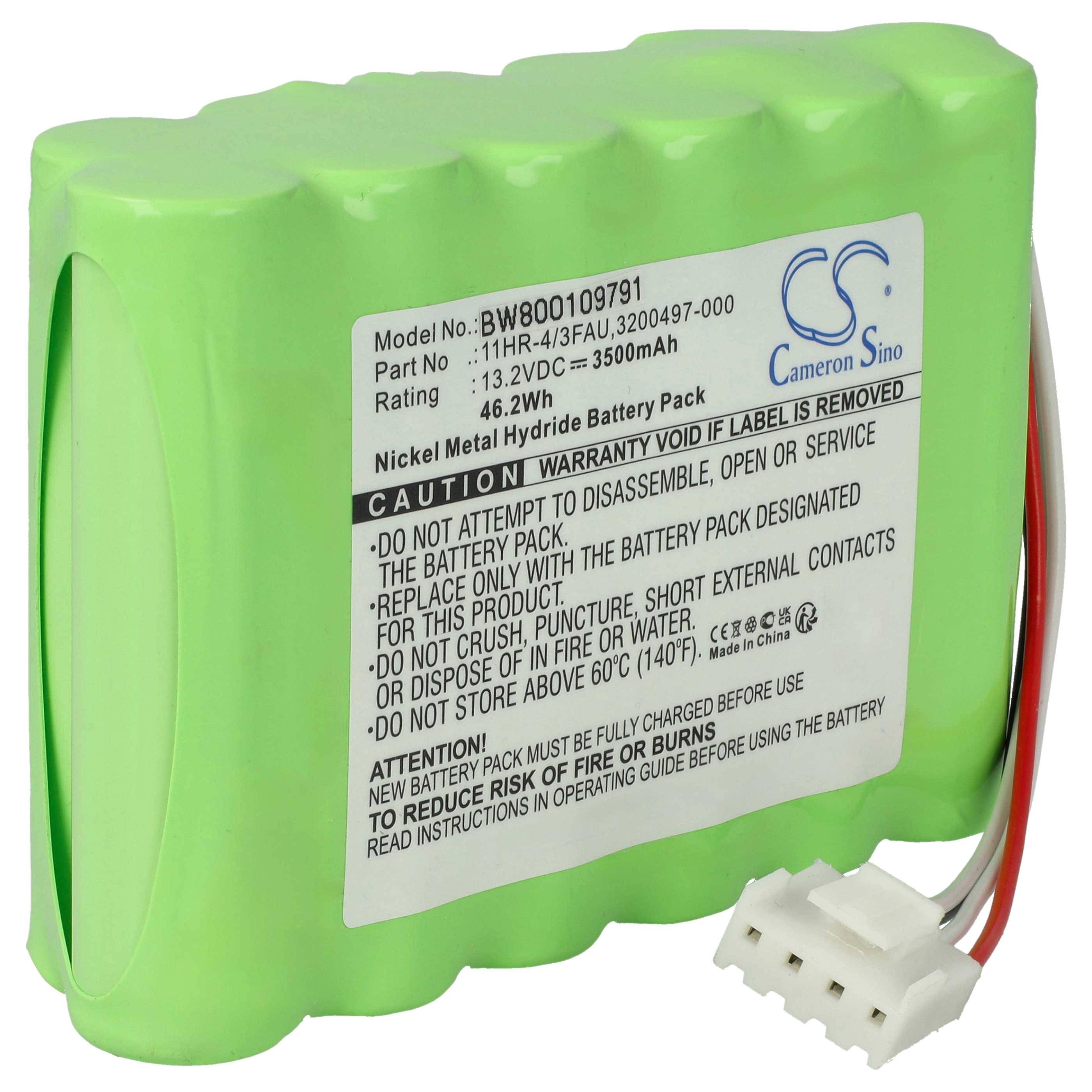 vhbw Akku Ersatz für Fujikura BTR-08R, 11HR-4/3FAU, BTR-08 für Spleissgerät (3500mAh, 13,2V, NiMH)