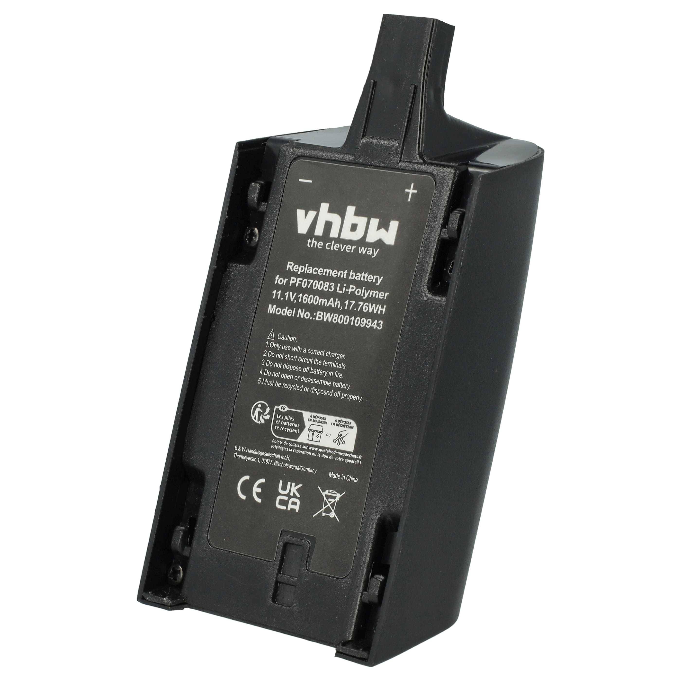 vhbw Akku kompatibel mit Parrot Bebop Drone 3.0 Skycontroller, Quadcopter 3.0 Drohne Multicopter Quadrocopter (1600 mAh, 11,1 V, Li-Polymer)