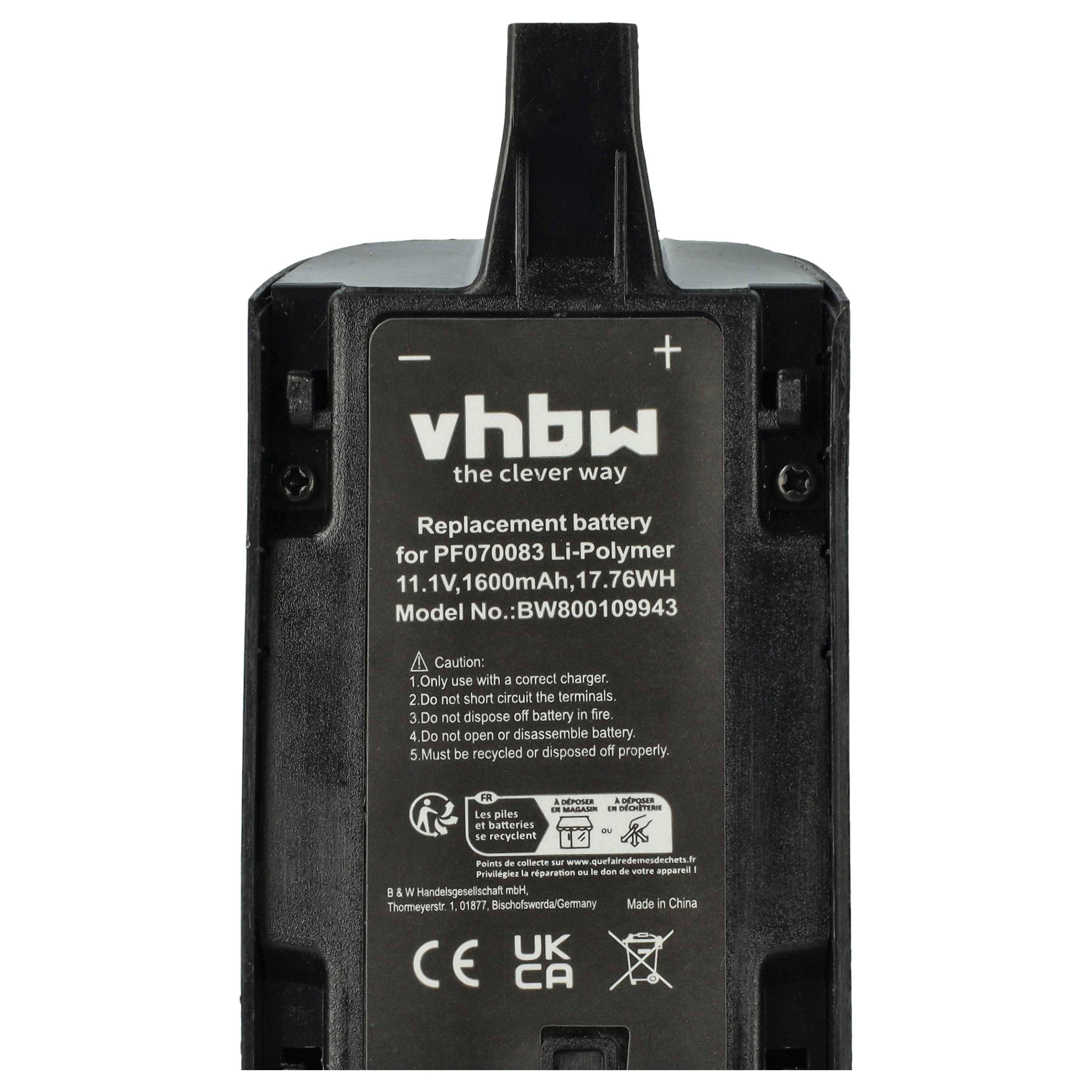 vhbw Akku kompatibel mit Parrot Bebop Drone 3.0 Skycontroller, Quadcopter 3.0 Drohne Multicopter Quadrocopter (1600 mAh, 11,1 V, Li-Polymer)