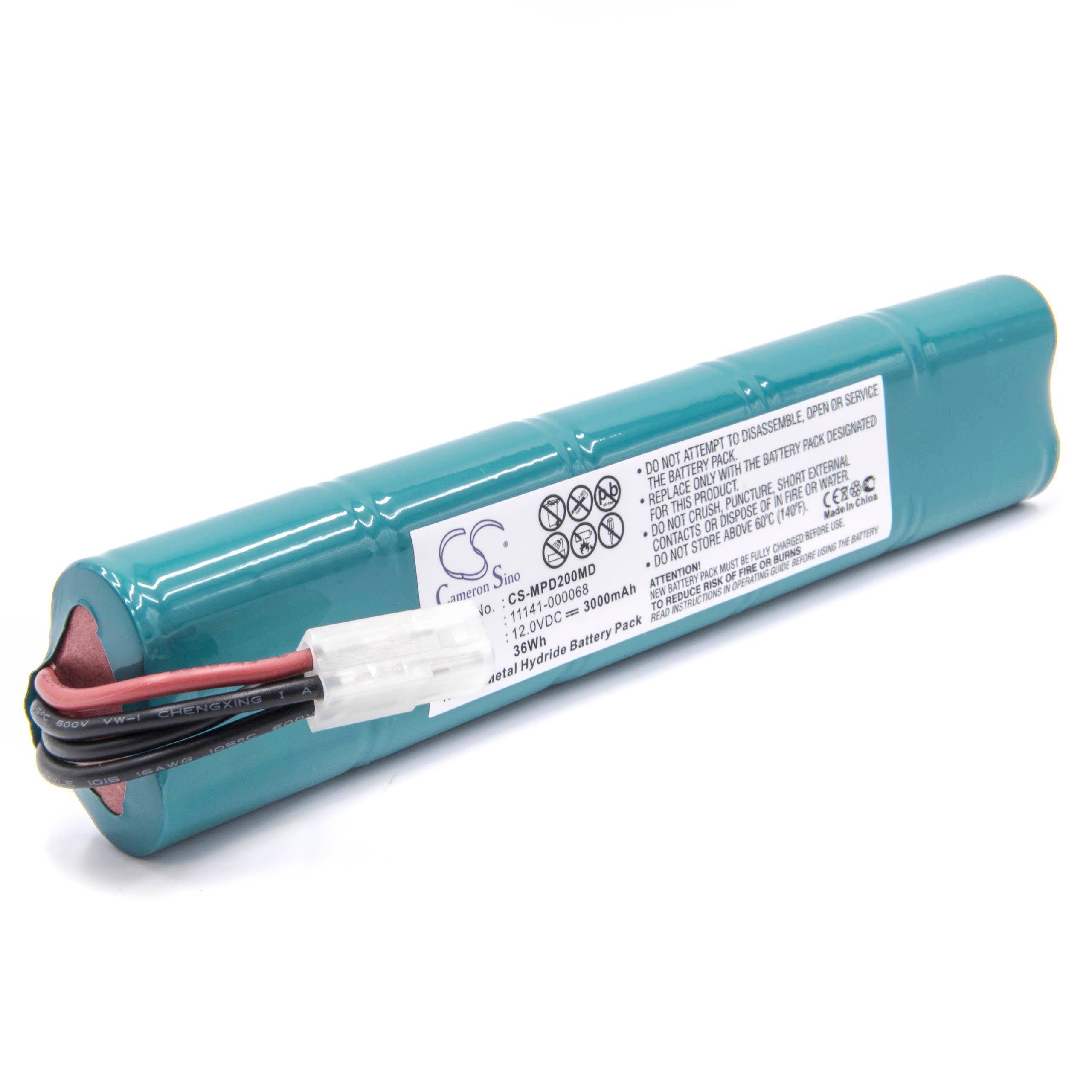 vhbw Akku kompatibel mit Physio Control Lifepak 20 Defibrillator Medizintechnik (3000 mAh, 12 V, NiMH)
