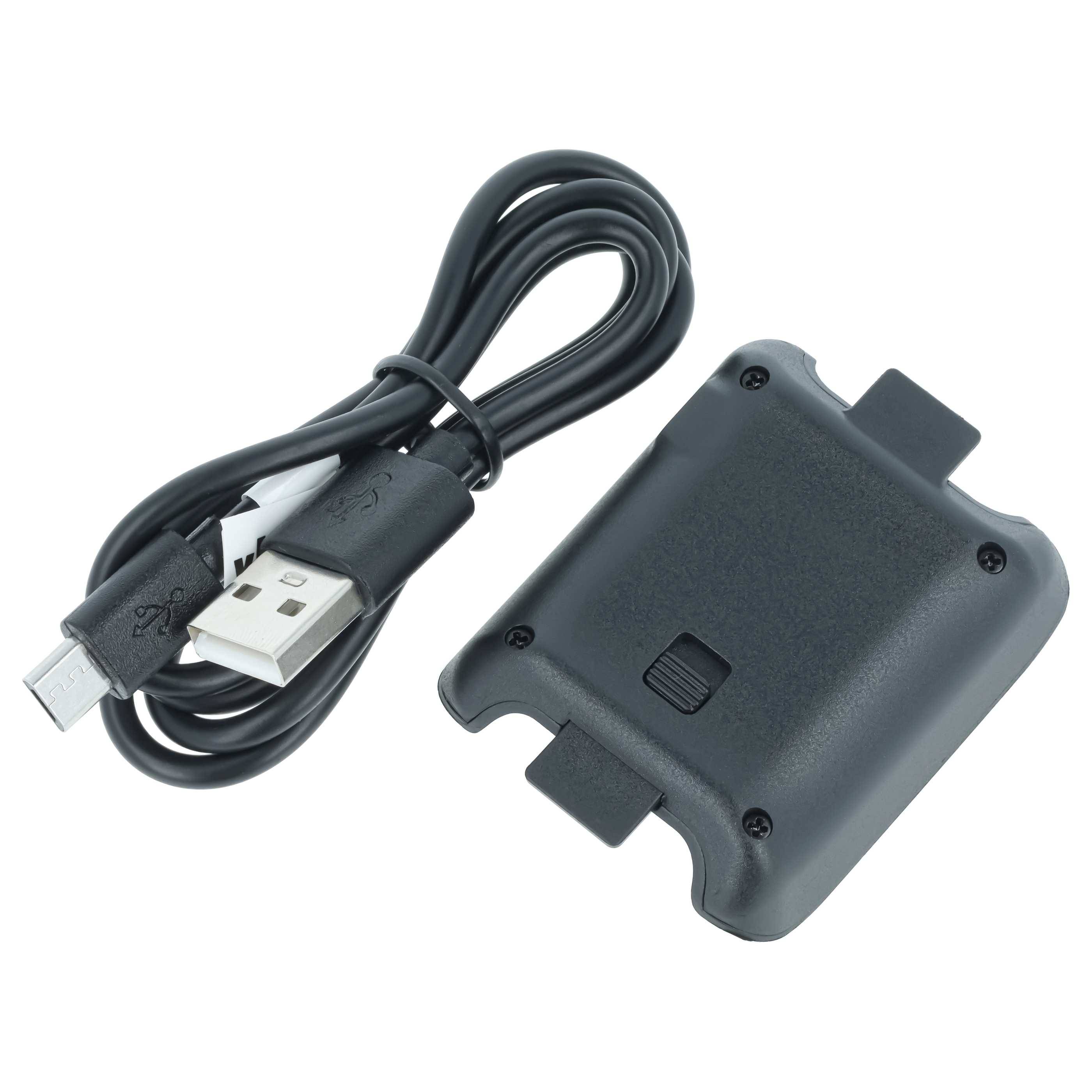 vhbw USB Ladekabel kompatibel mit Samsung Gear V700, AC187 Smartwatch Fitnesstracker - Dockingstation Schwarz, 100 cm