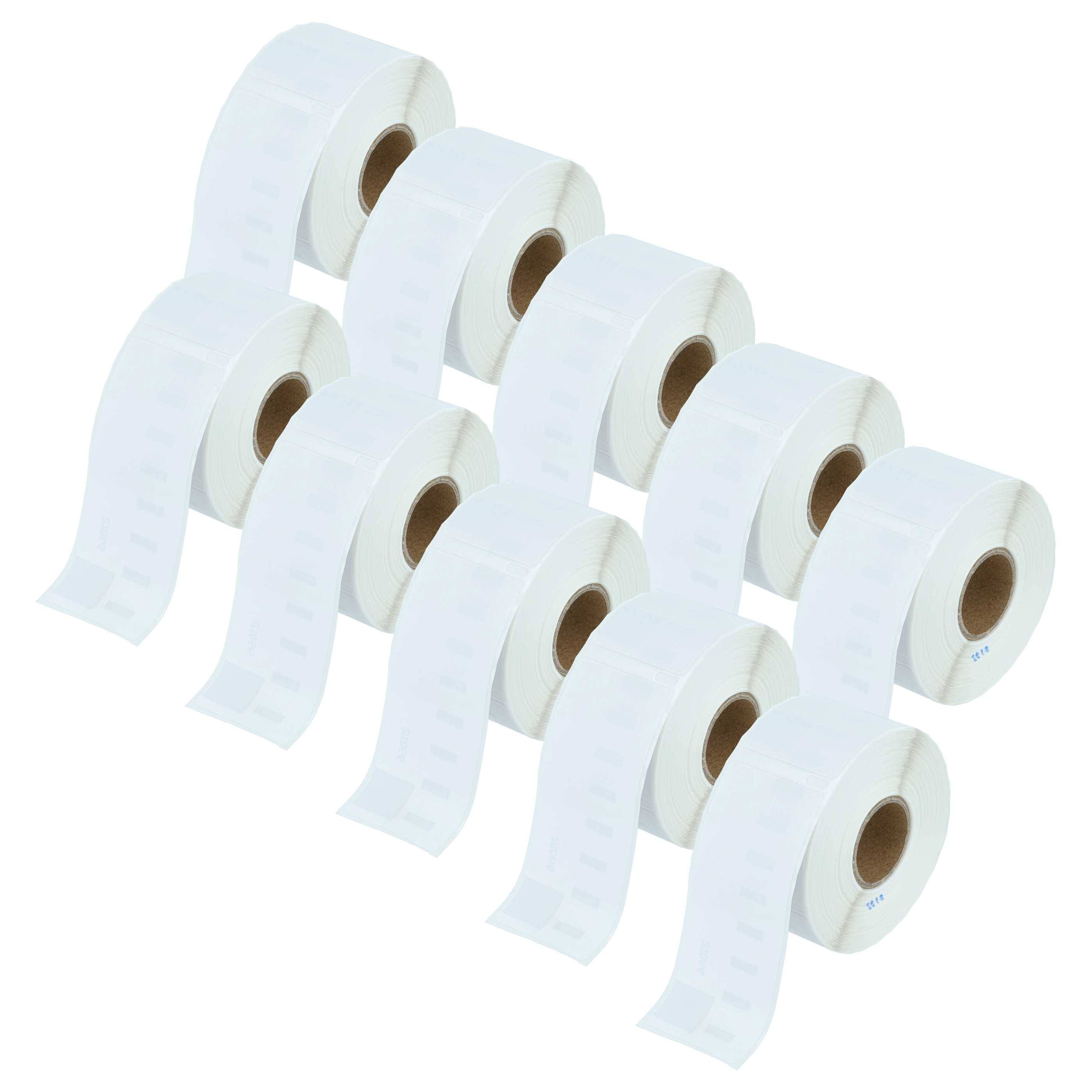 vhbw 10x Rolle 36mm x 89mm (260 Etiketten) kompatibel mit Dymo LabelWriter 310, 310 II, 320, 310 Turbo II Drucker Weiß