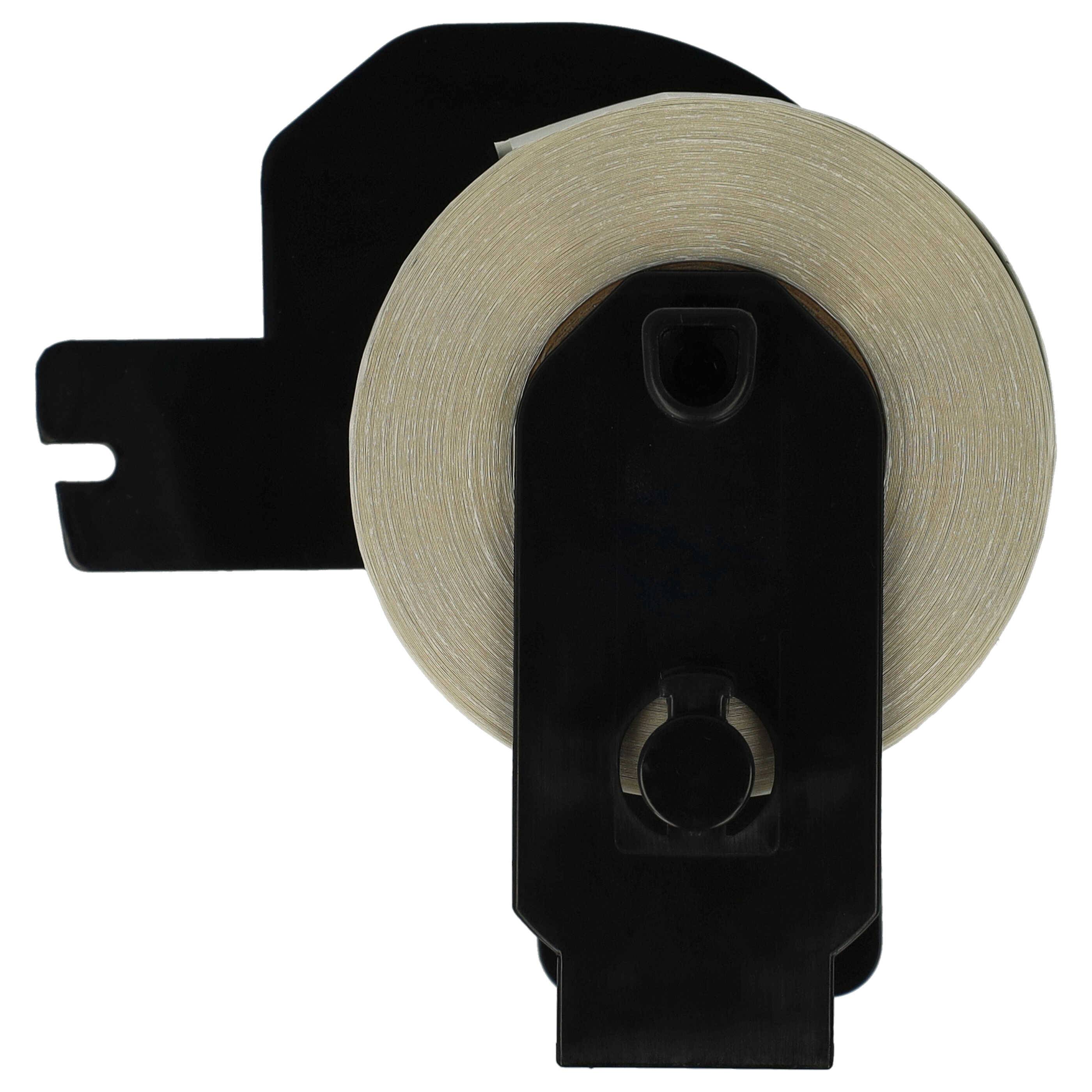 vhbw 5x Rolle mit Halter 29mm x 15,24m (1 Etikette) kompatibel mit Brother PT QL-580N, QL-570, QL650TD Drucker Weiß