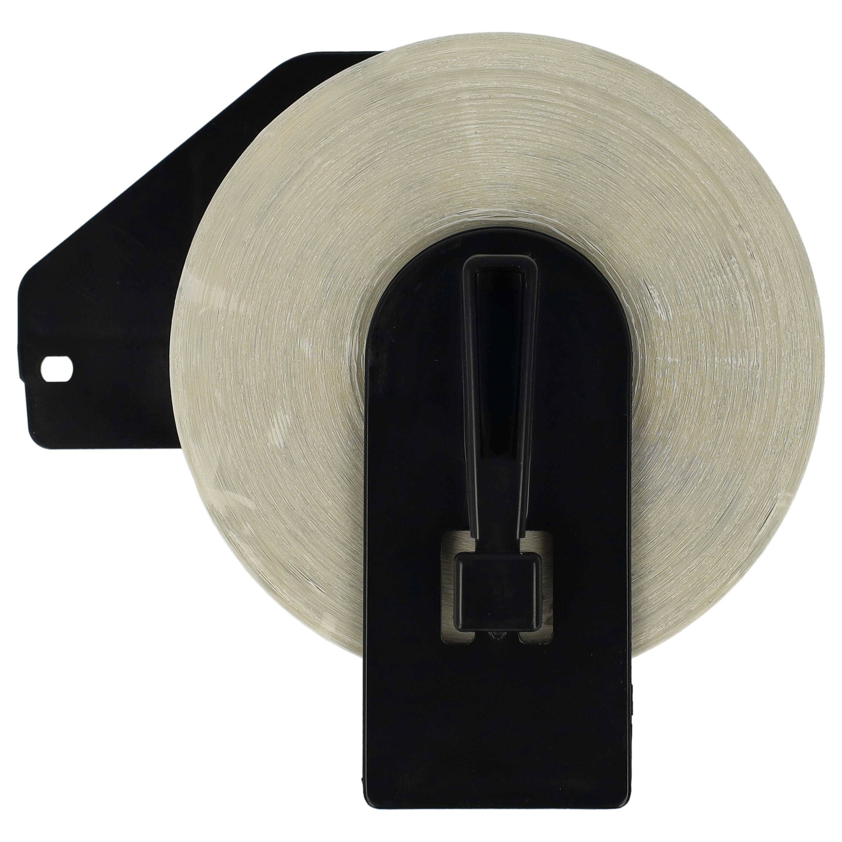 vhbw 10x Etiketten-Rolle mit Halter 29mm x 30,48m (1 Etikette) kompatibel mit Brother PT QL500BW, QL-550, QL-560, QL500BS Etiketten-Drucker